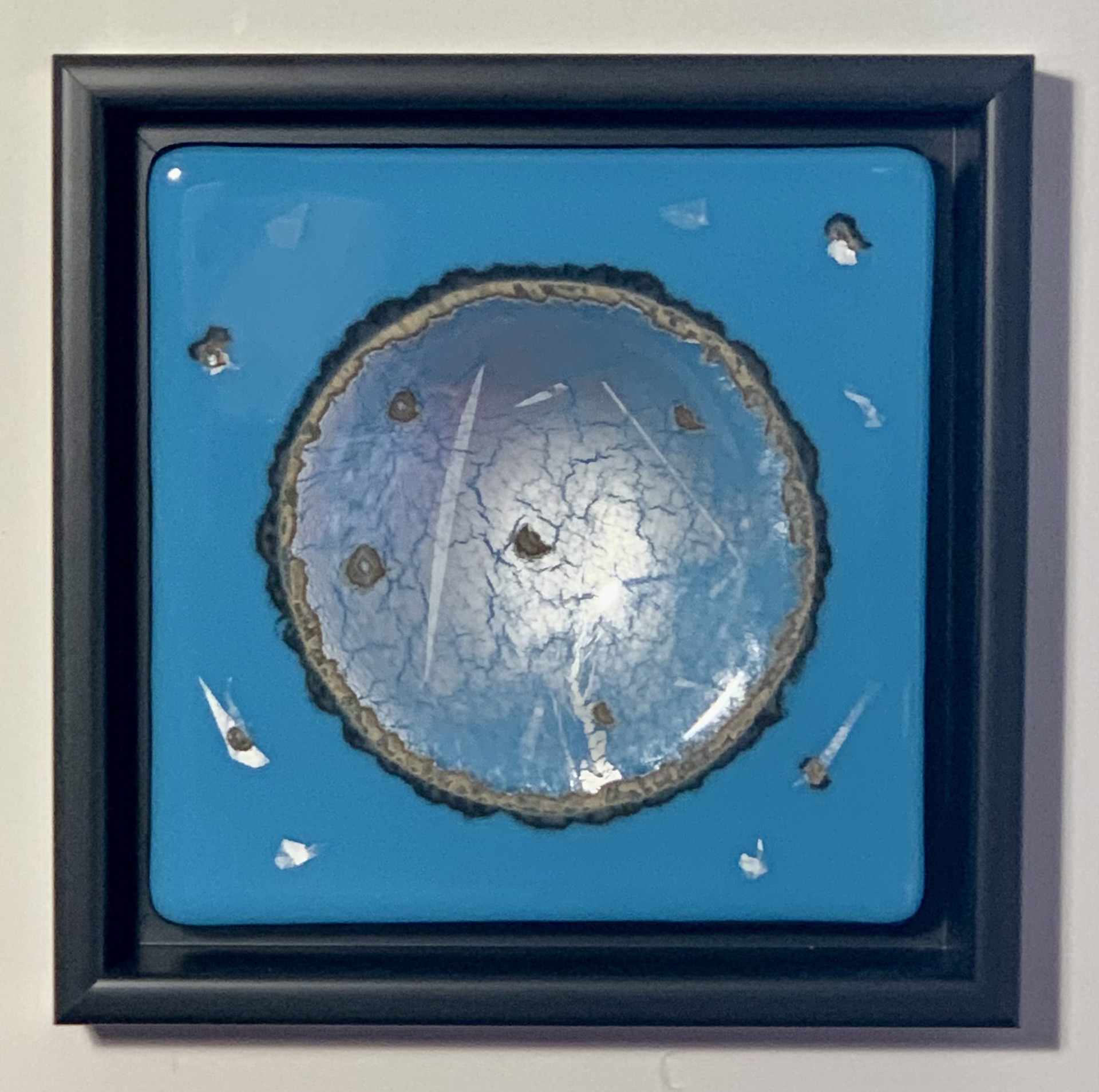 Celestial Series |  Crater 1005 | Fused Glass & Silver by Chris Cox