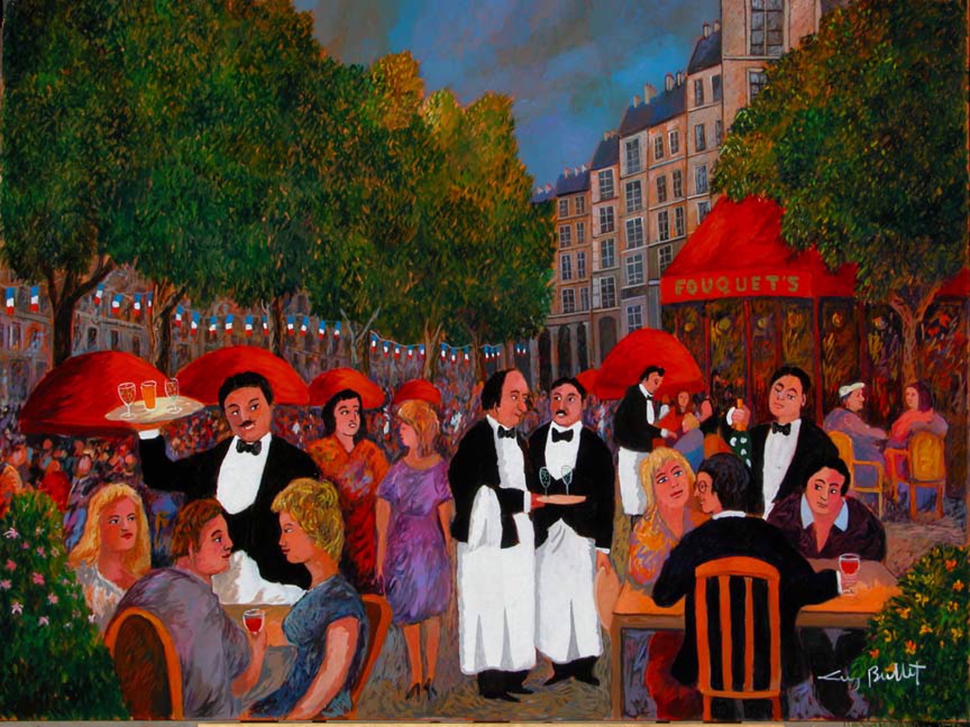 Bastile Day On The Champs Elysees - Paris by Guy Buffet