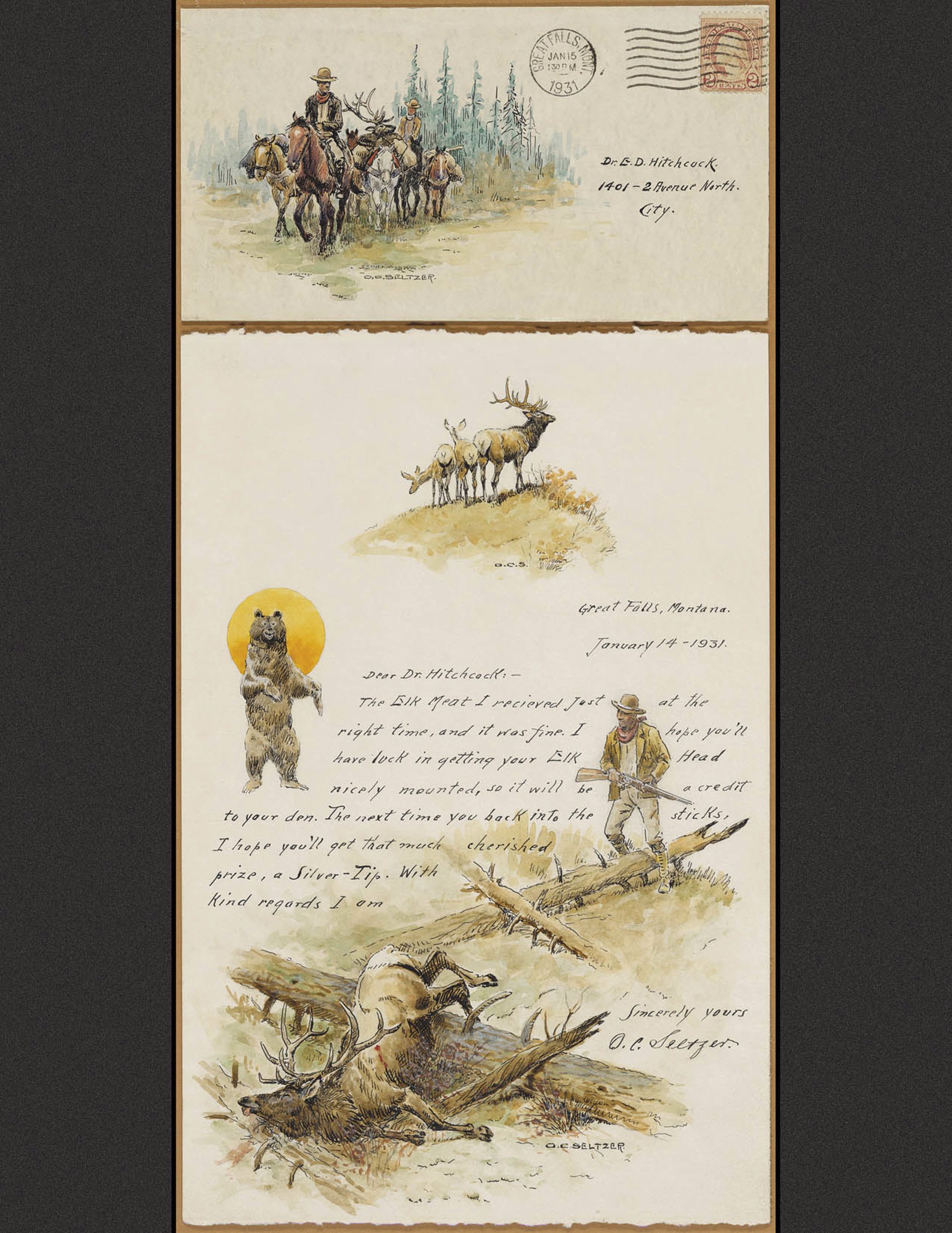 Illustrated Letter by Olaf Carl Seltzer