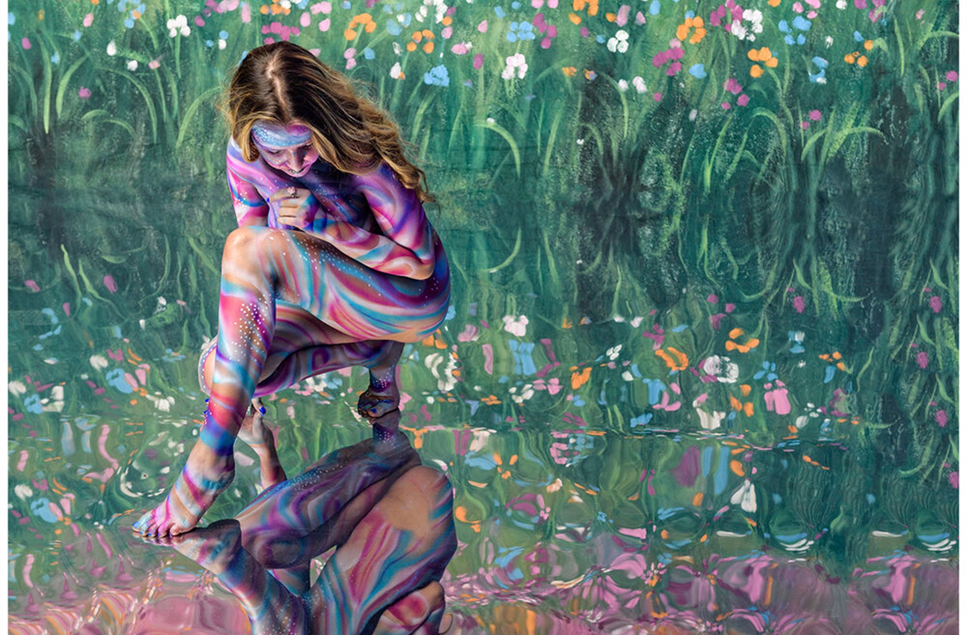 Human Canvas - Monet Inspired IV by Wesley Channell