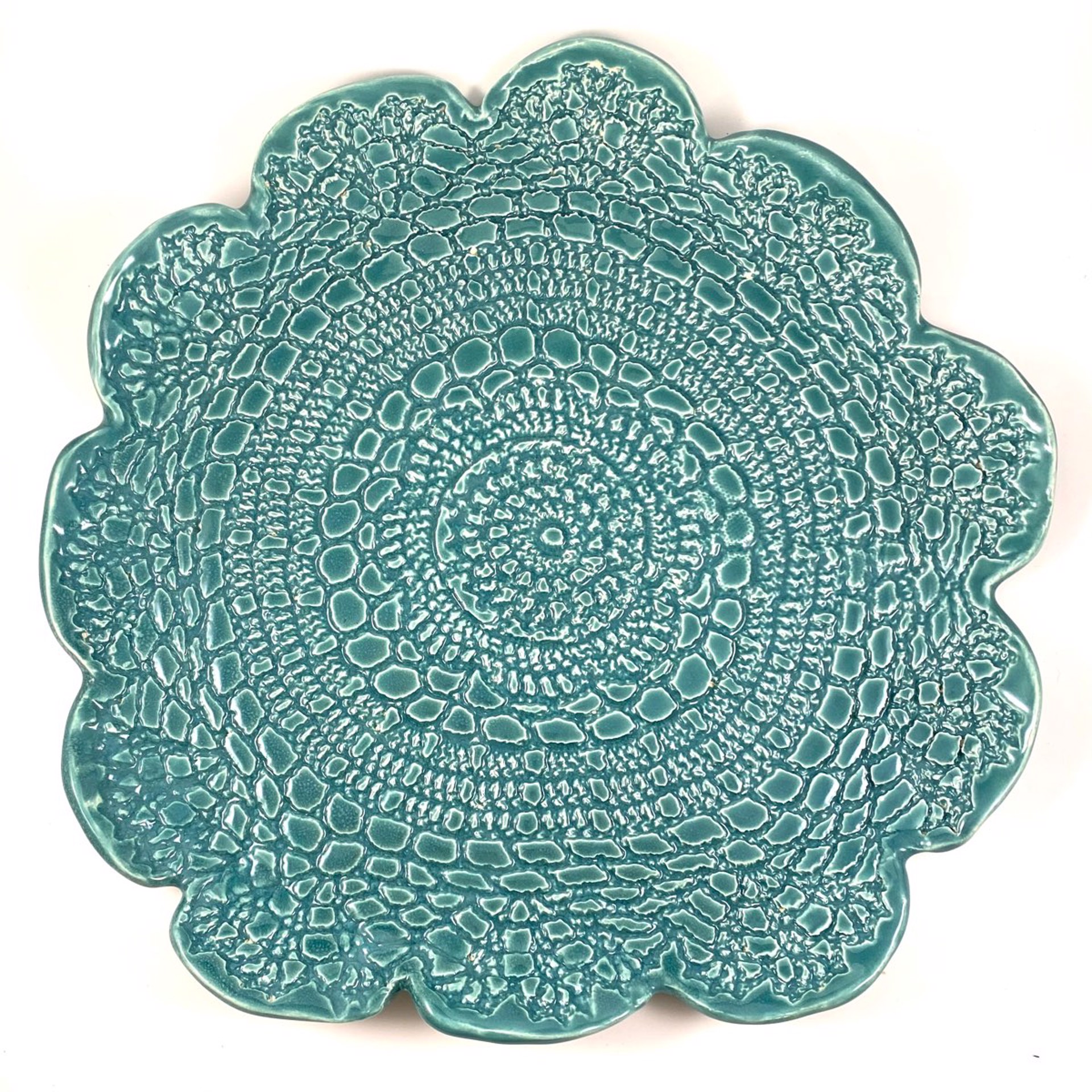 Lace Platter IO22-08 by Ilene Olanoff