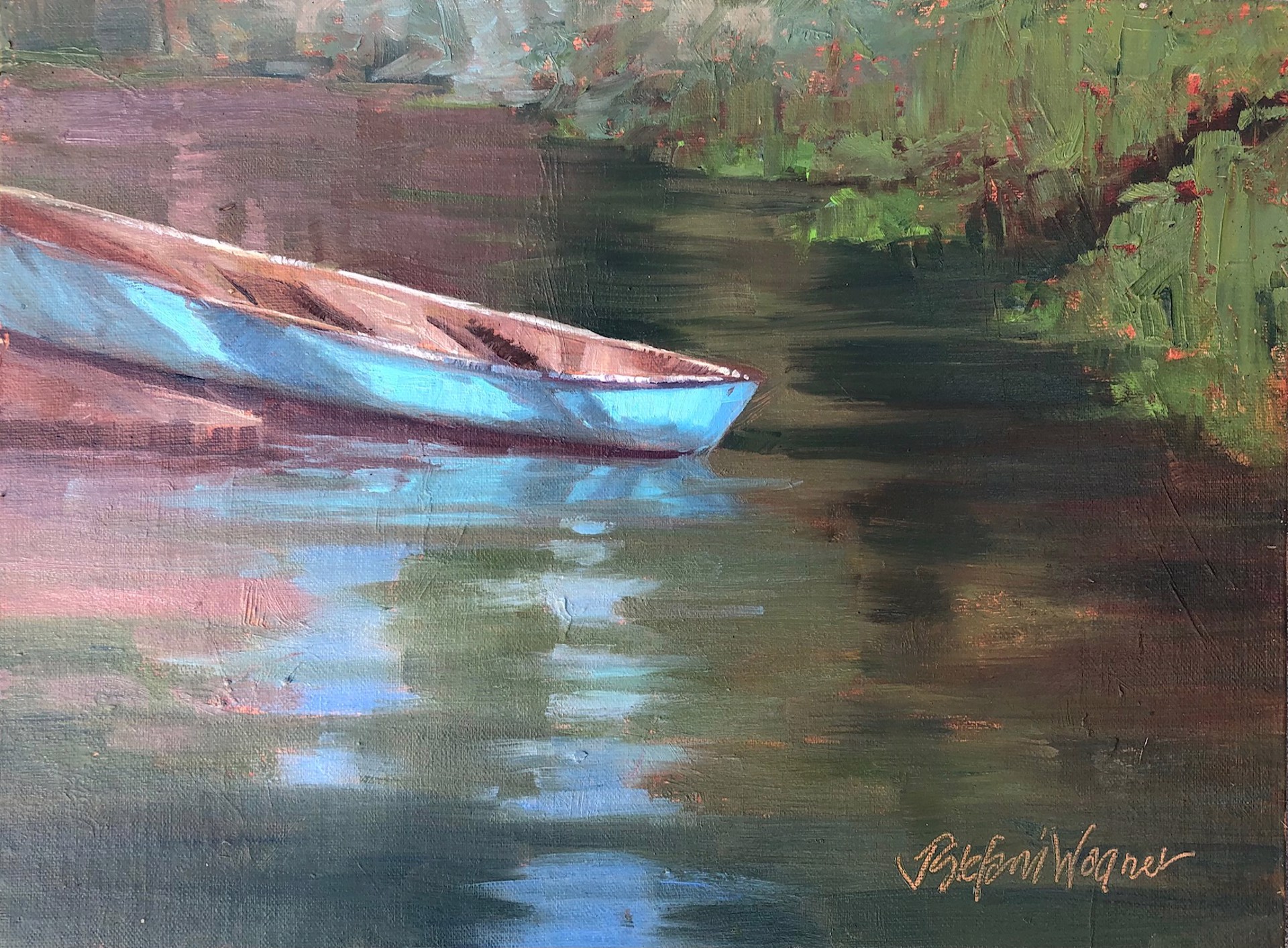 River Canoe by Jill Stefani Wagner