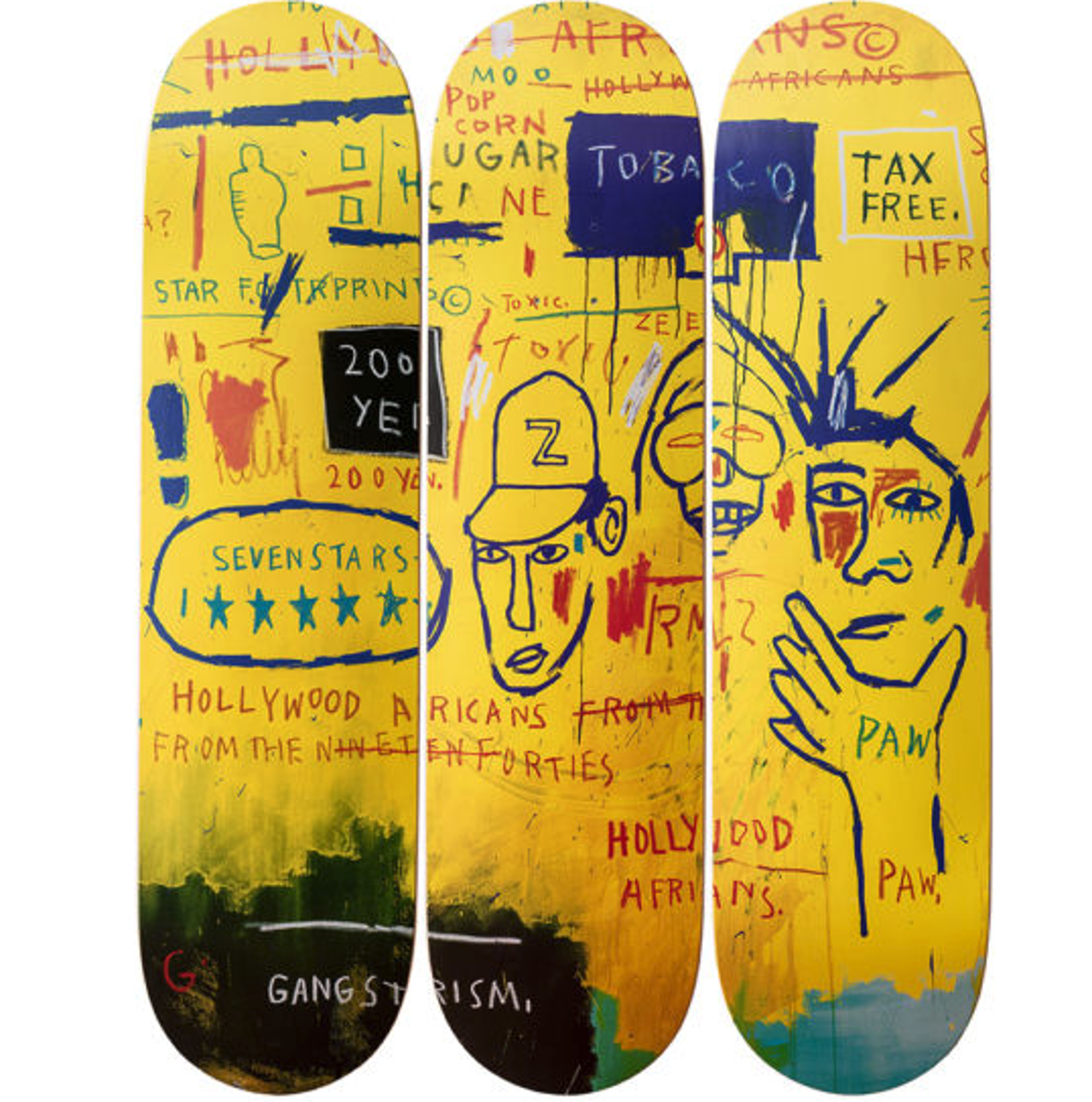 Hollywood Africans Skate Decks by Jean-Michel Basquiat