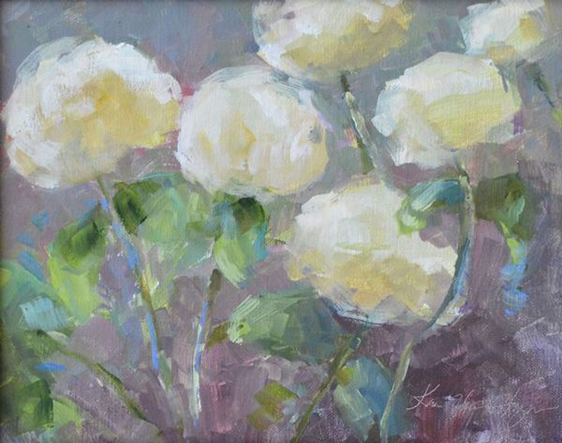 White Hydrangeas, Cashiers, NC by Karen Hewitt Hagan