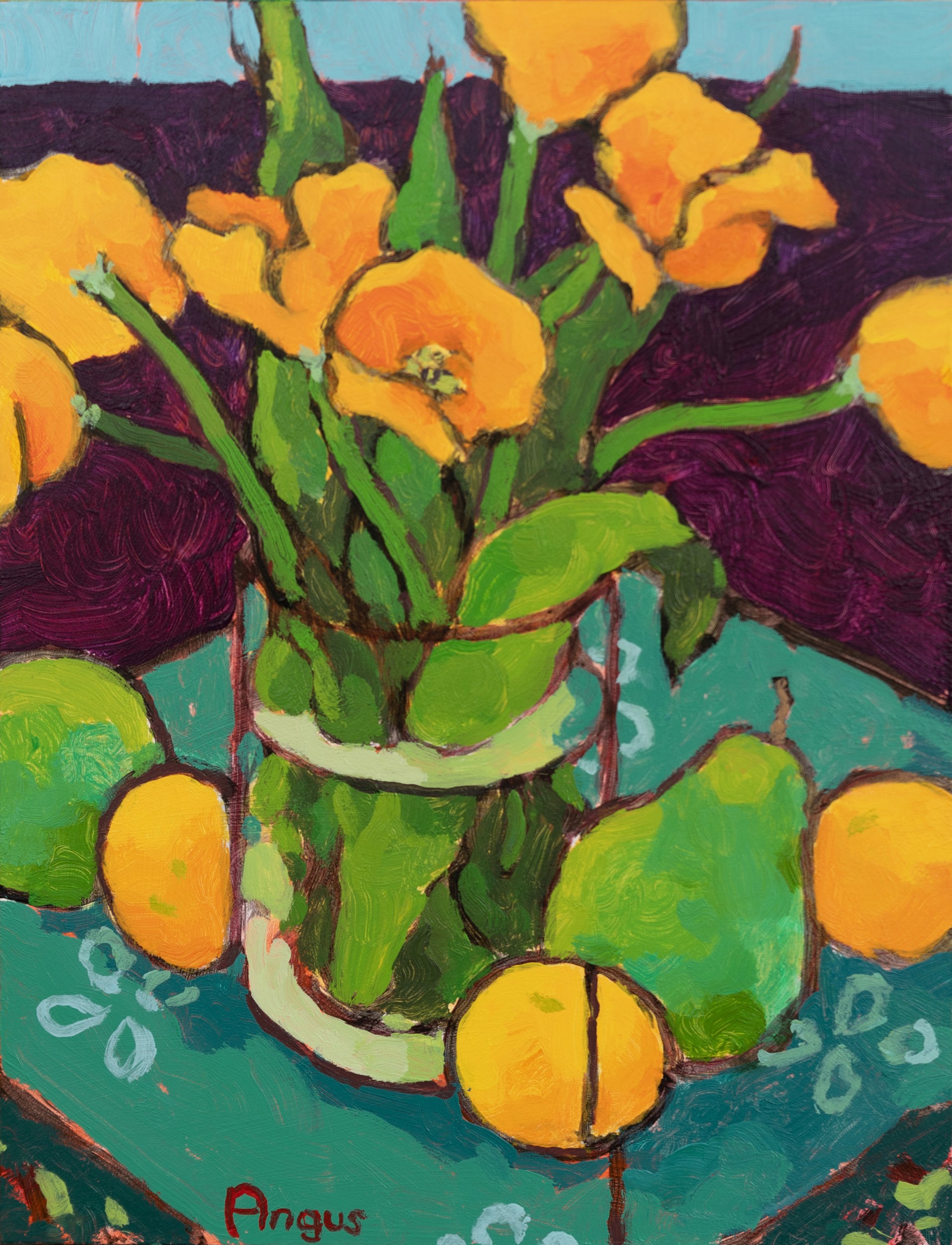 Small study of Tulips with Pears by Angus