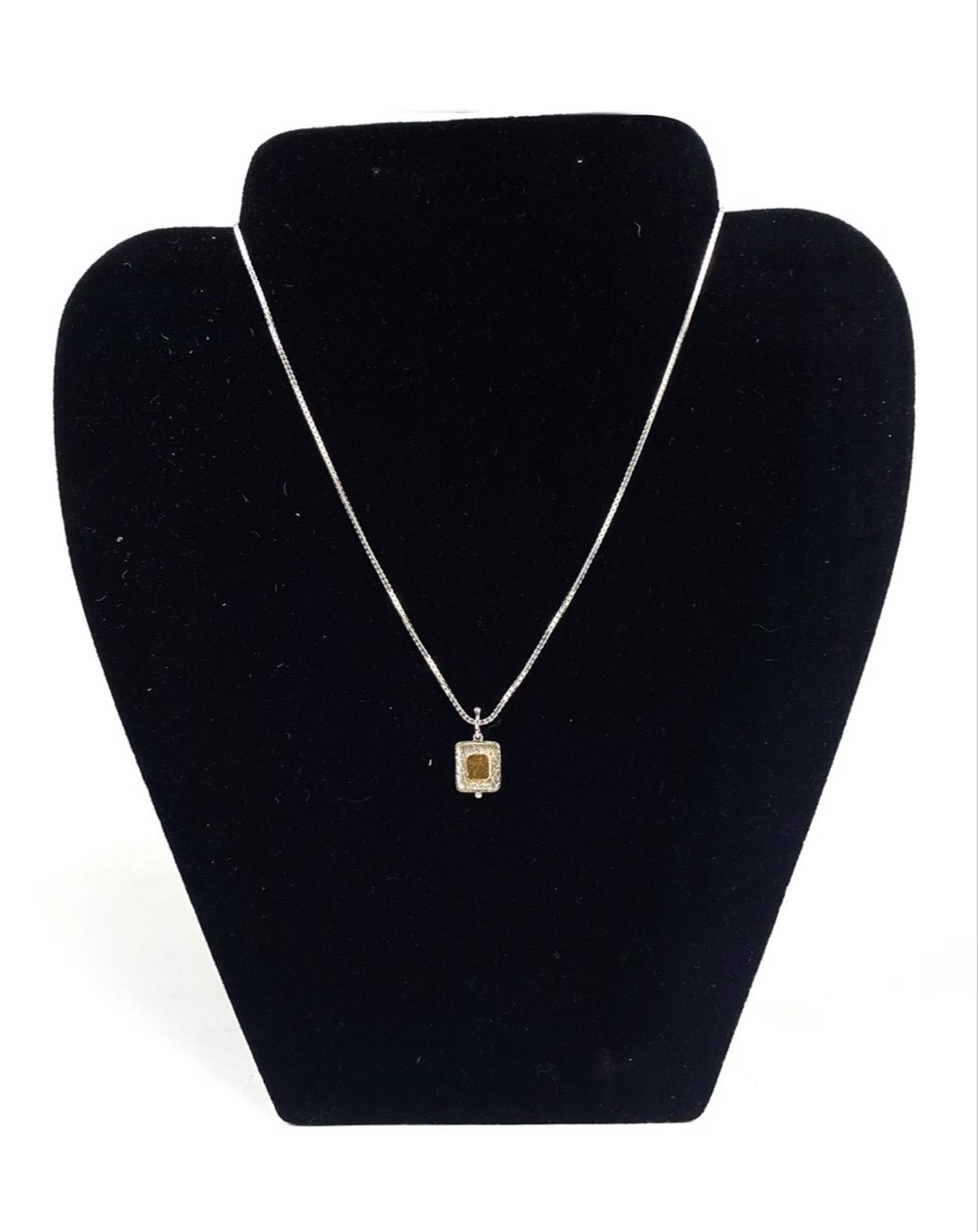 Vermeil Rectangle within Rectangle Necklace by Nichole Collins