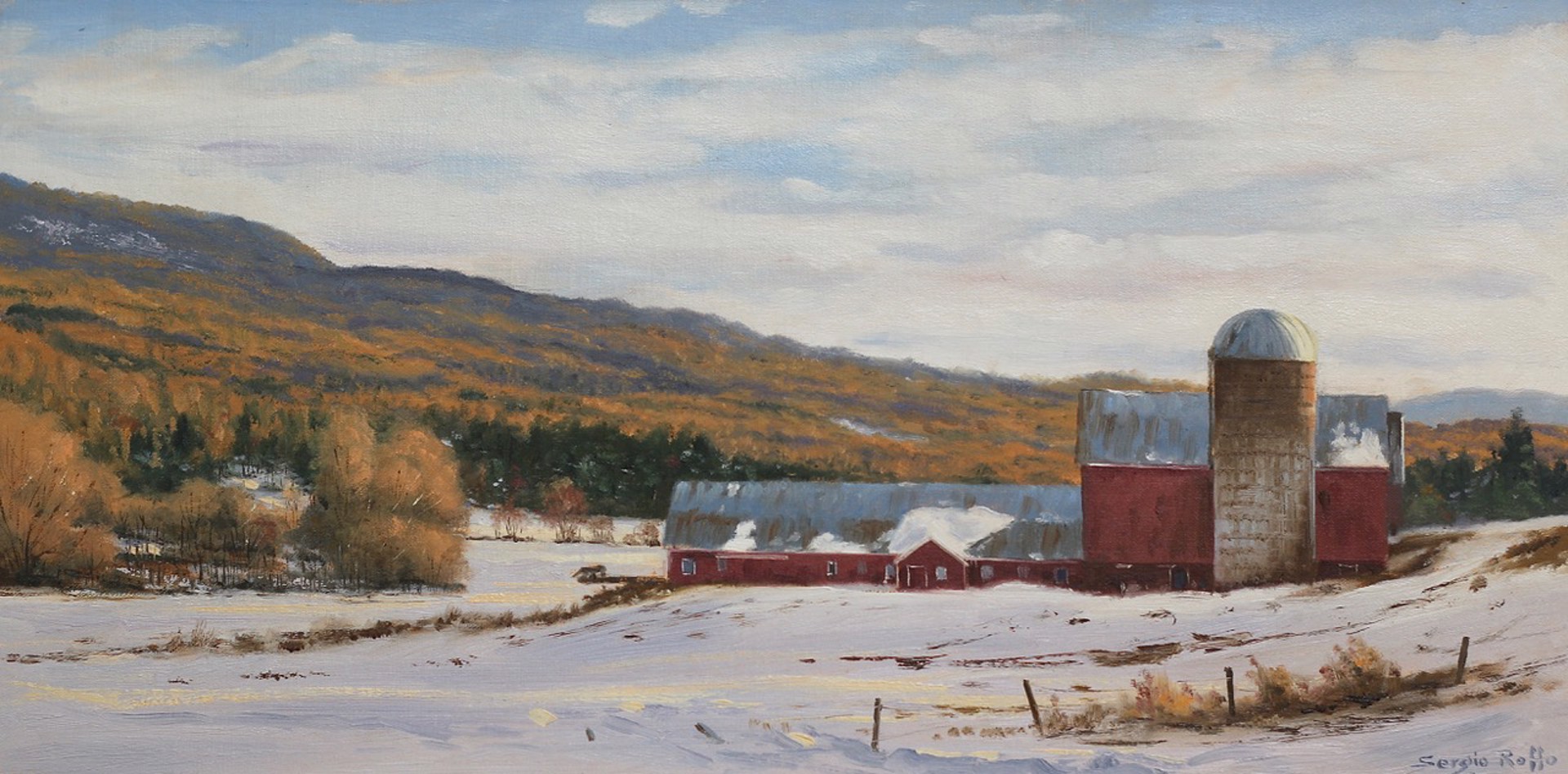 Vermont Farm, Winter by Sergio Roffo