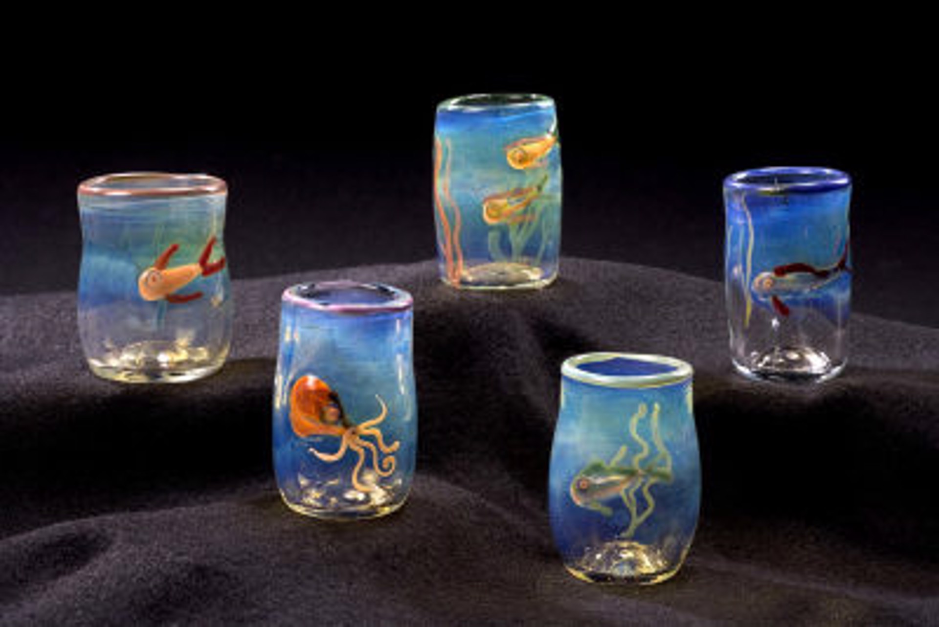 Ocean Shotglasses by OT Glass