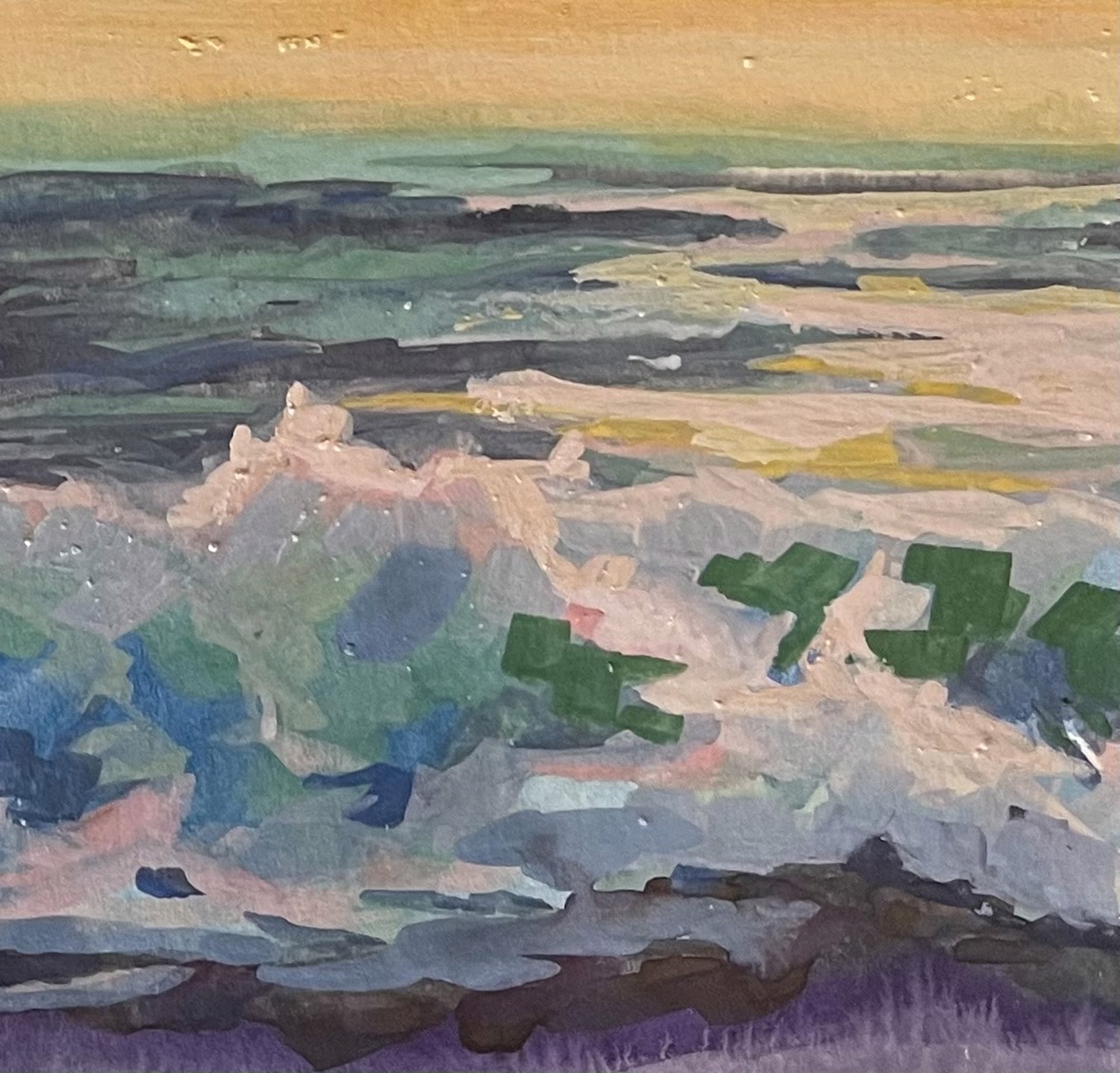 Wave Study in gouache #1 by Laurie Meyer