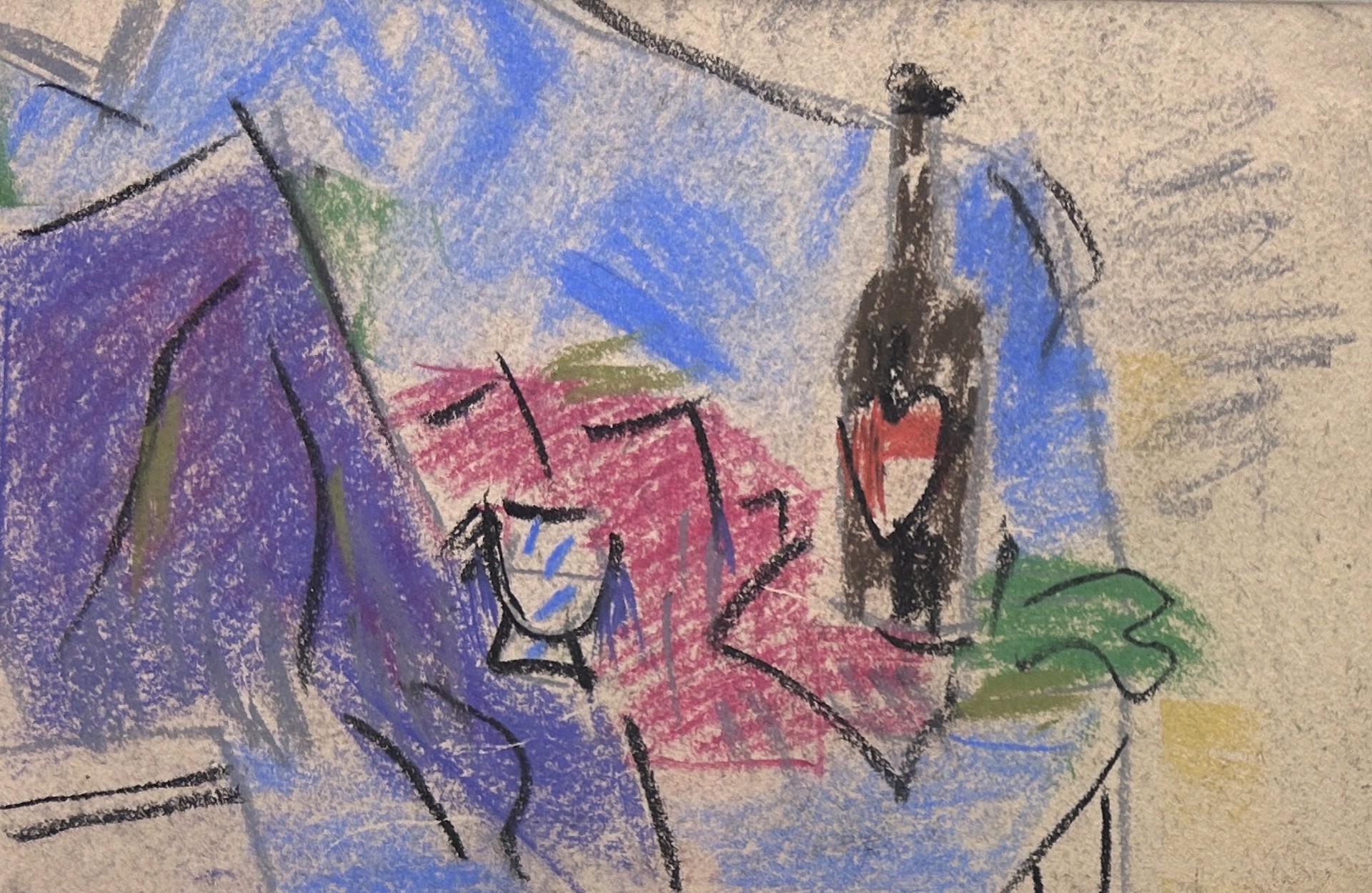 Still Life with Wine Bottle by Karl Knaths
