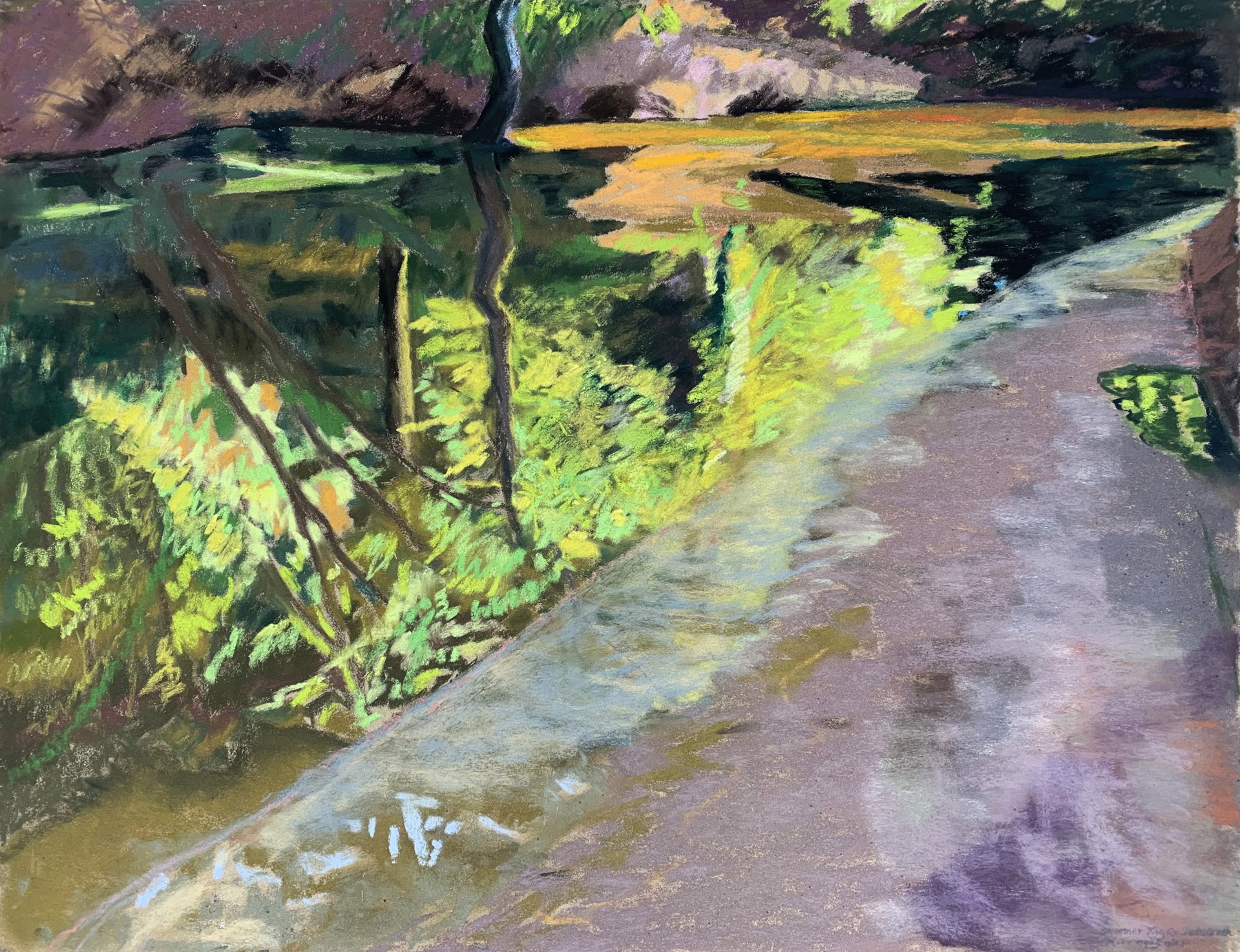 Summer Light on Shades Creek by Kate Trepagnier