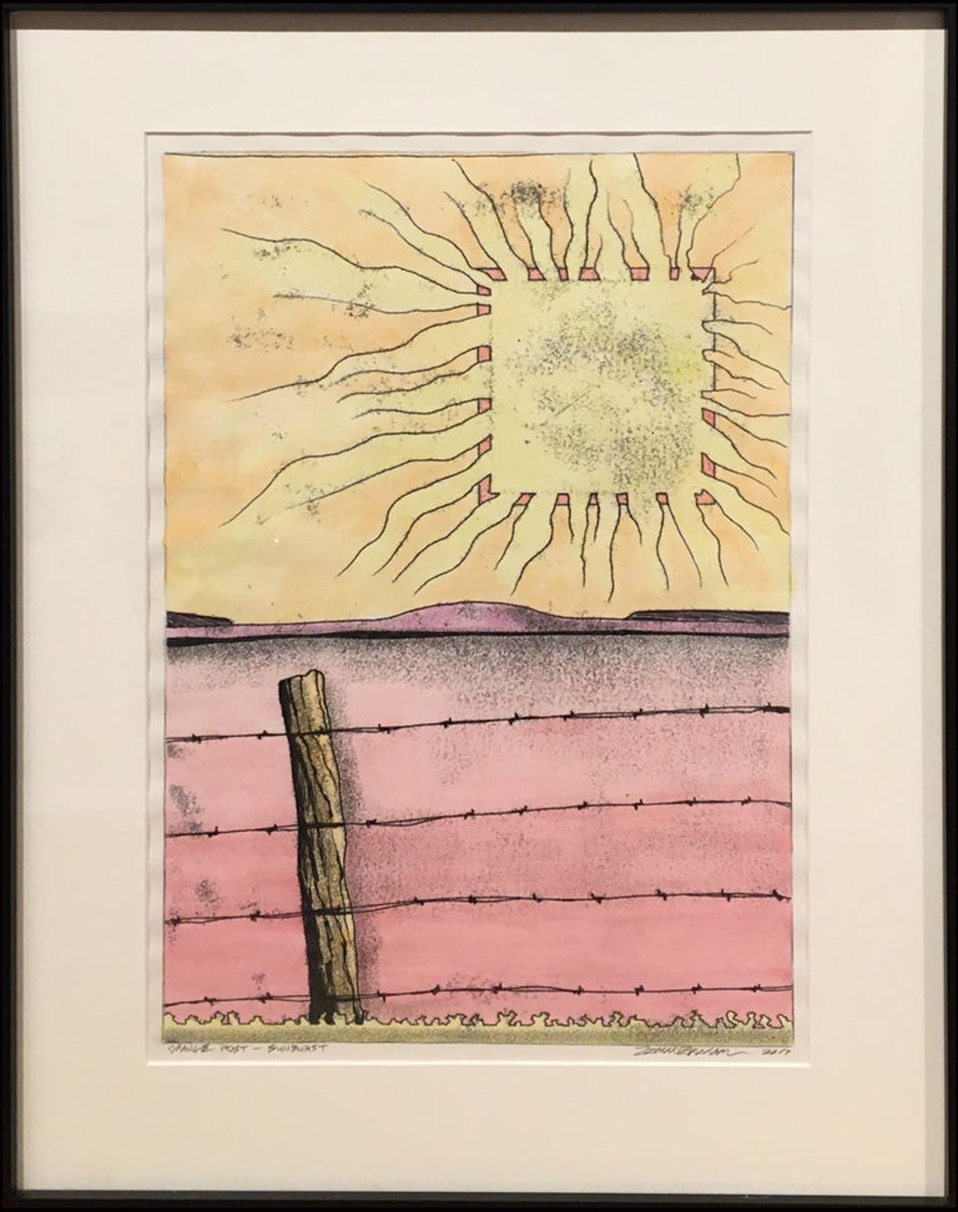 Orange Post - Sunburst by Mark Zimmerman