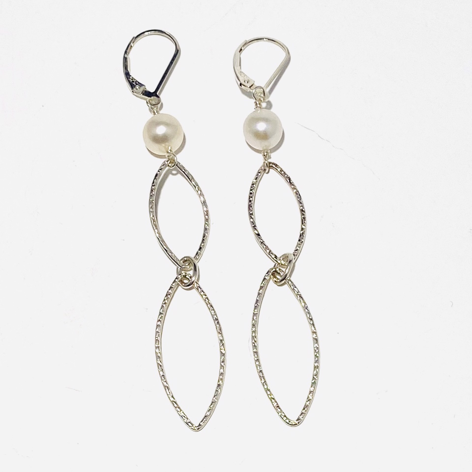 Sterling, White Pearl Earrings LR23-04 by Legare Riano