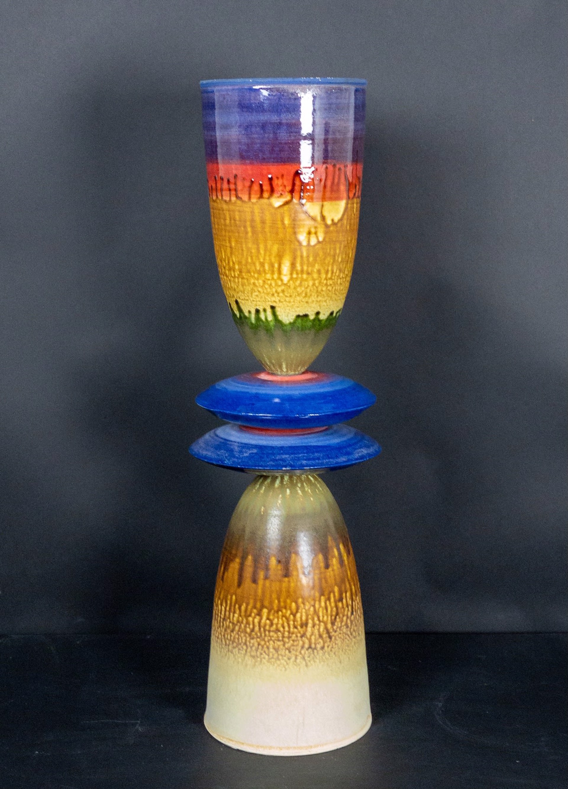 CONE STACK 2 - blue by Frank Nemick