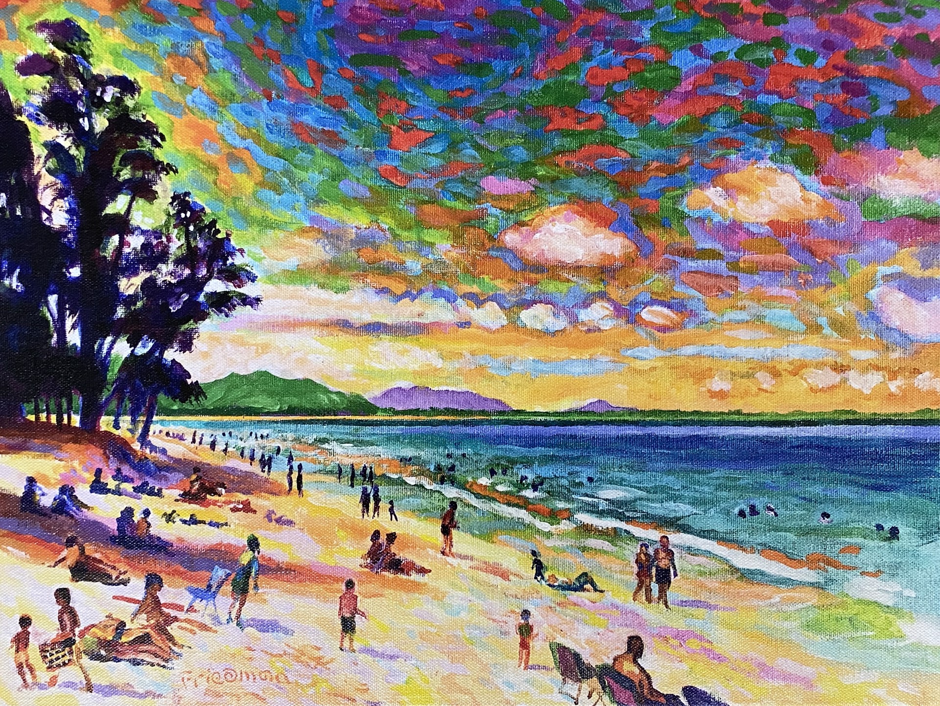 Busy Beach by David Friedman