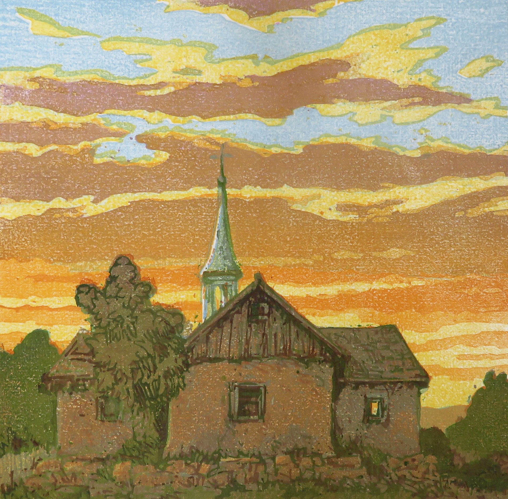 Sunset Chapel by Leon Loughridge