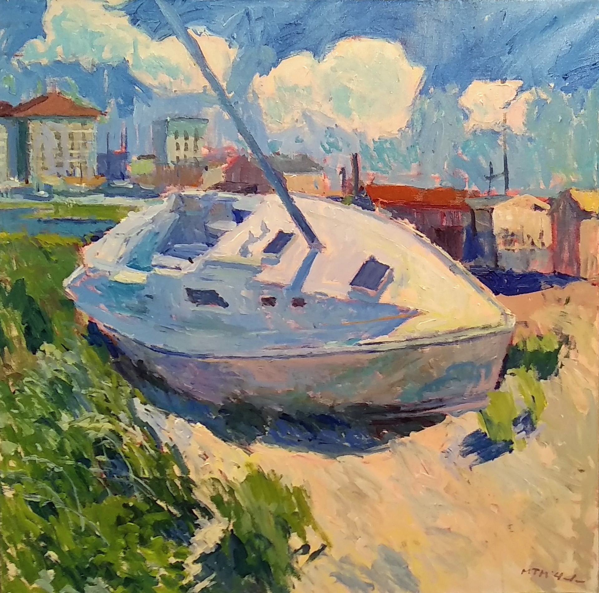 Beached Sailboat by M.T. McClanahan
