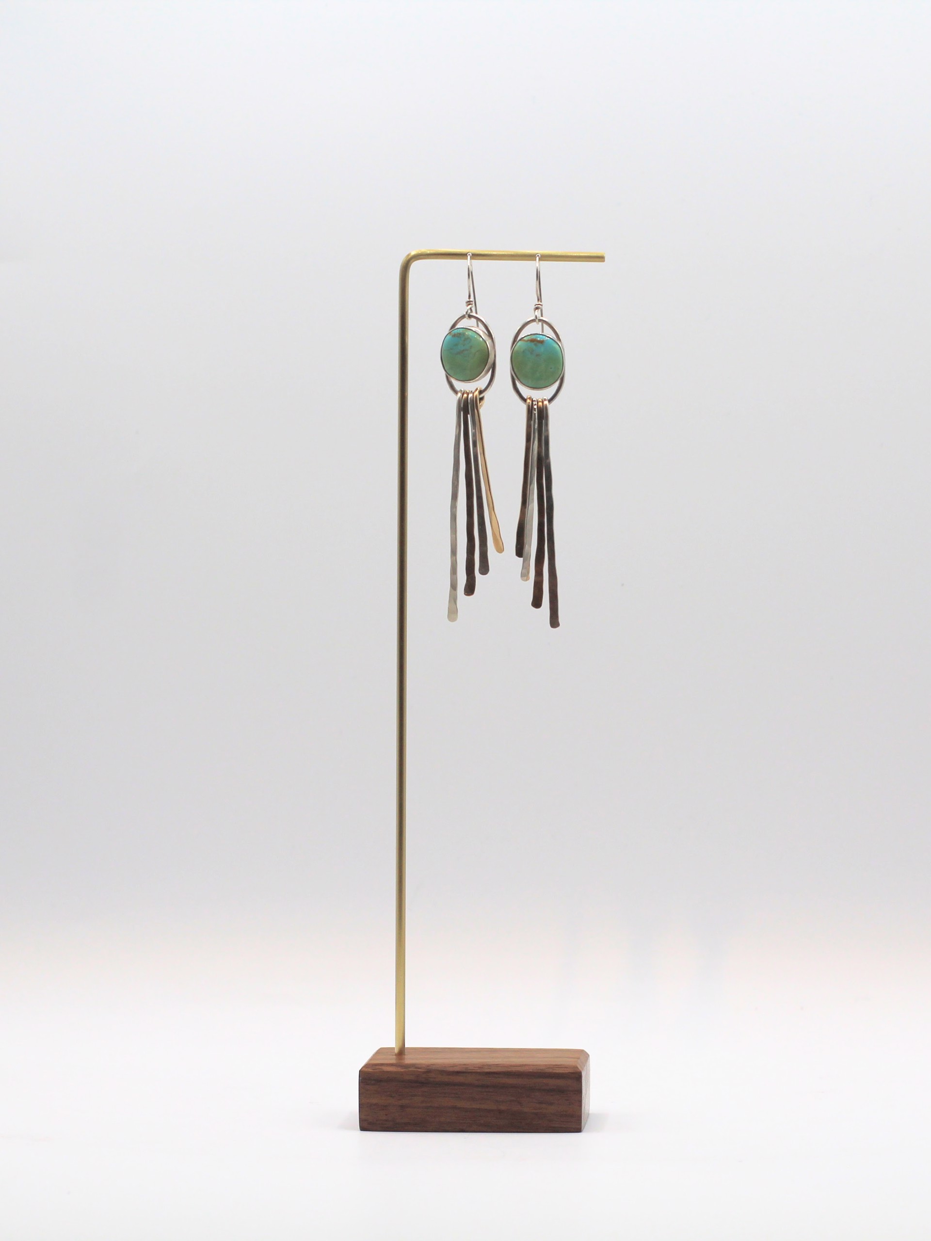 Pilot Mountain Turquoise Fringe Earrings by Emily Dubrawski
