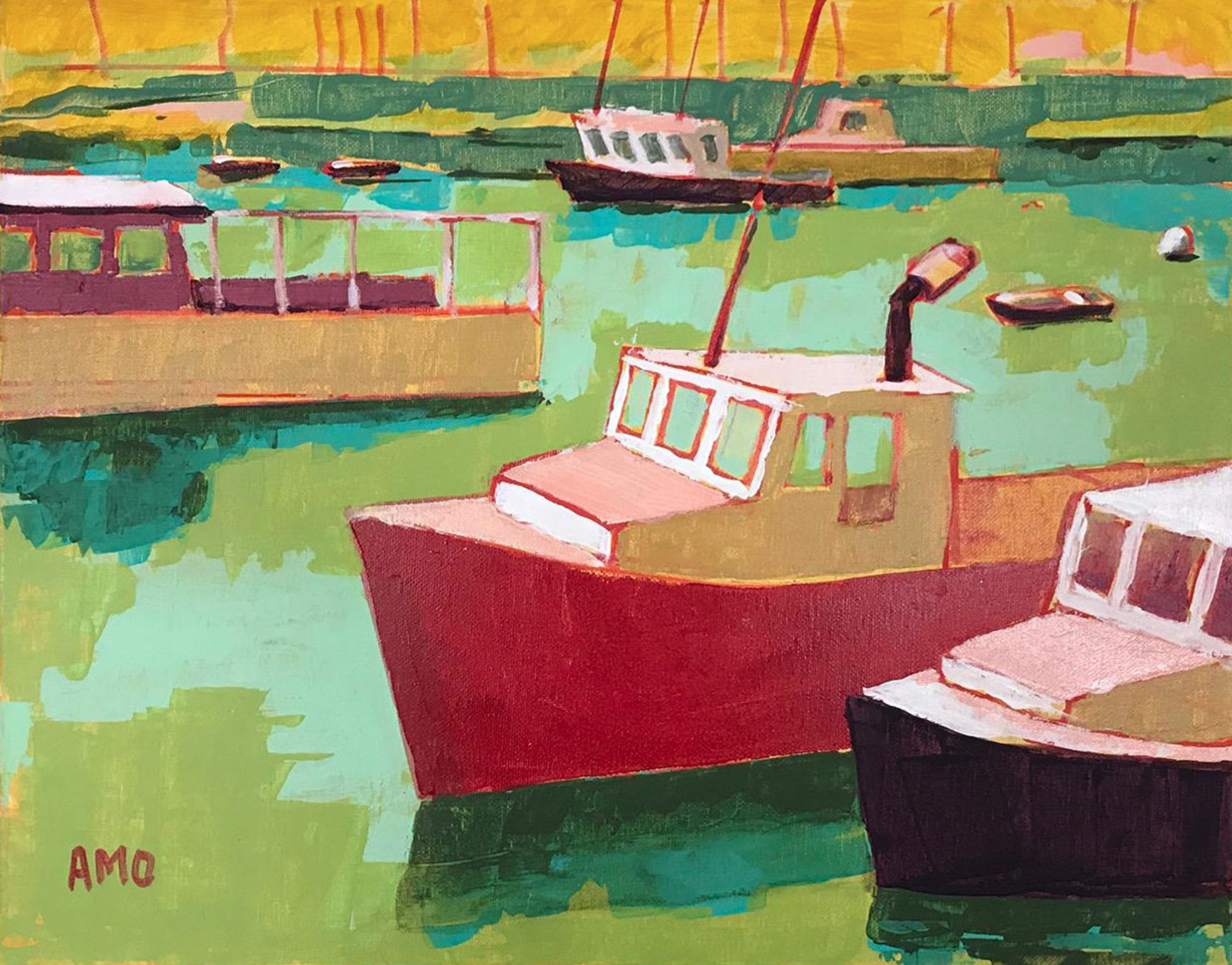 Working Boats at Rest by Ann Marie O'Dowd