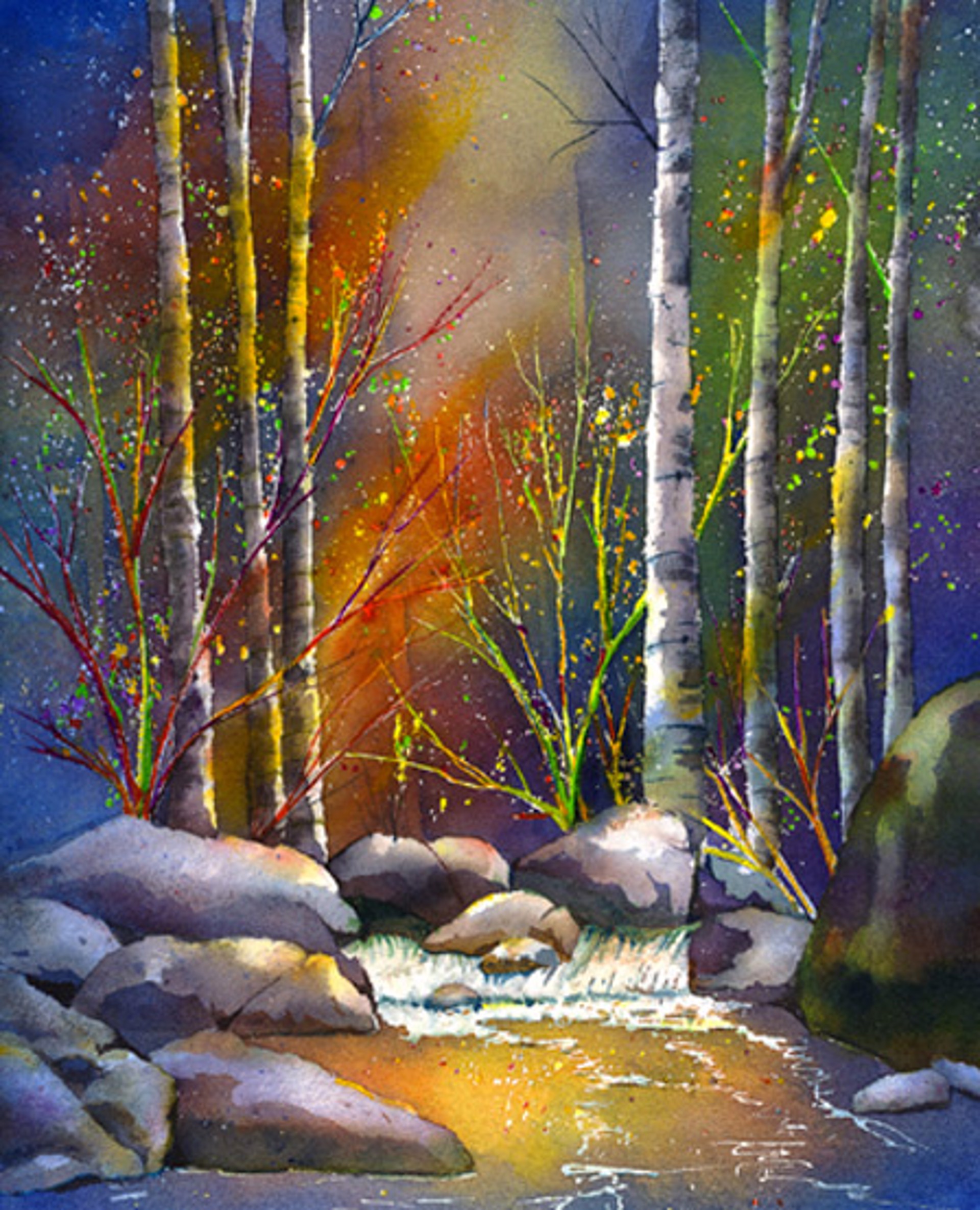 Blue Aspen Giclee by Peter Chope