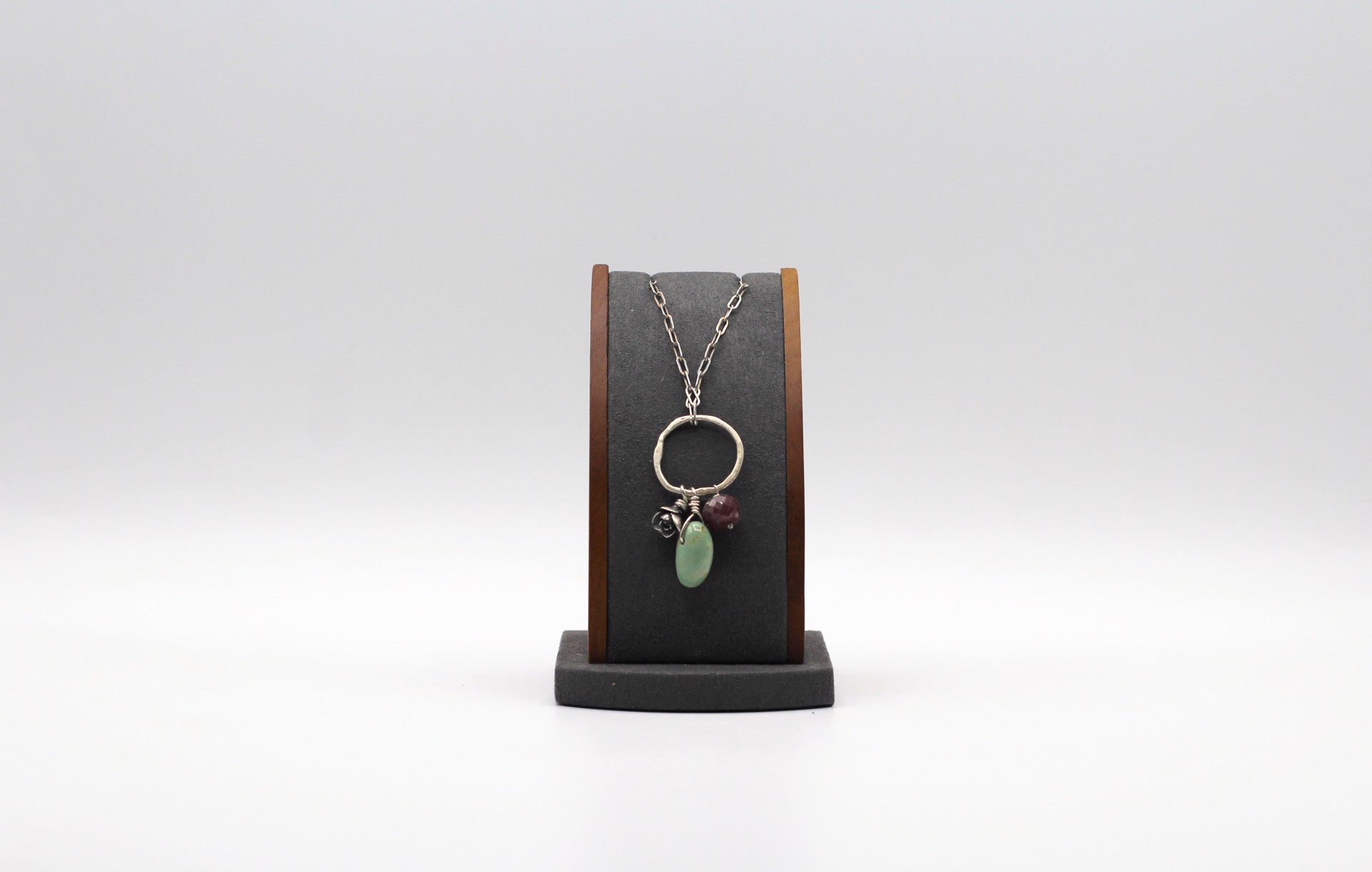Pink Sapphire Gather Necklace - 18" chain by Emily Dubrawski