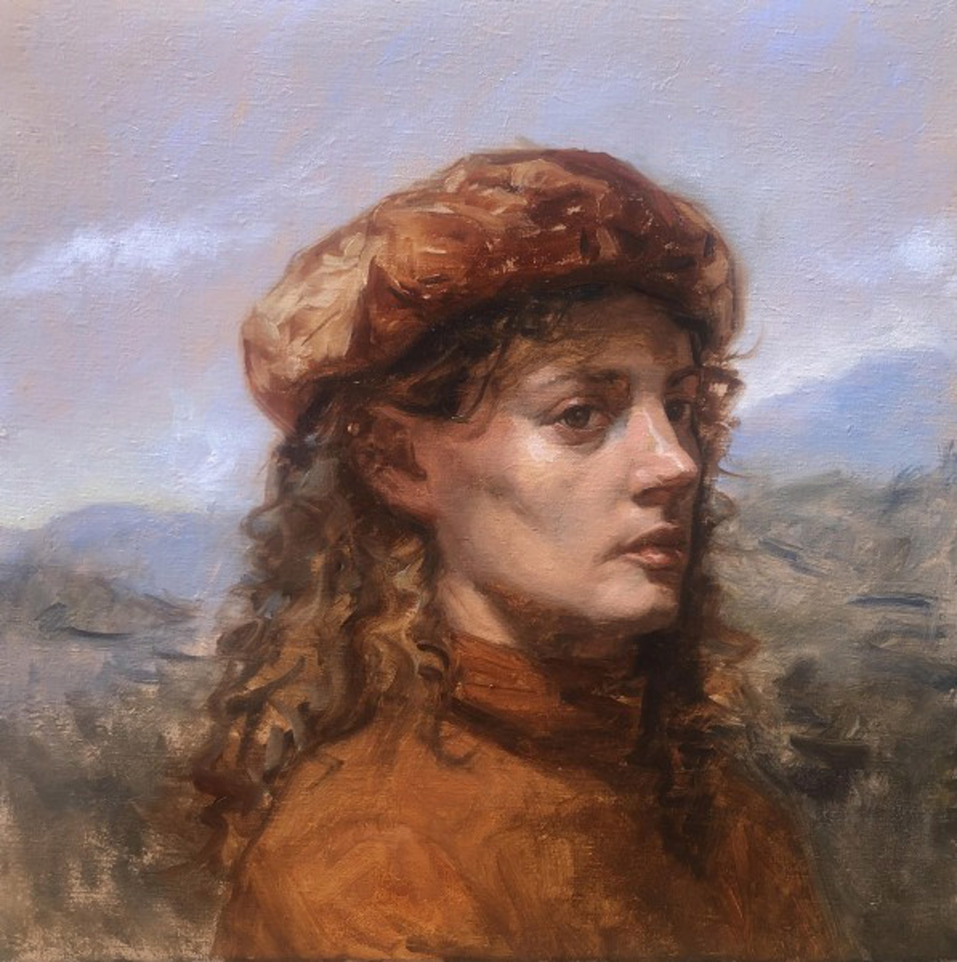 Madeleine in Velvet Hat by Kathryn Engberg