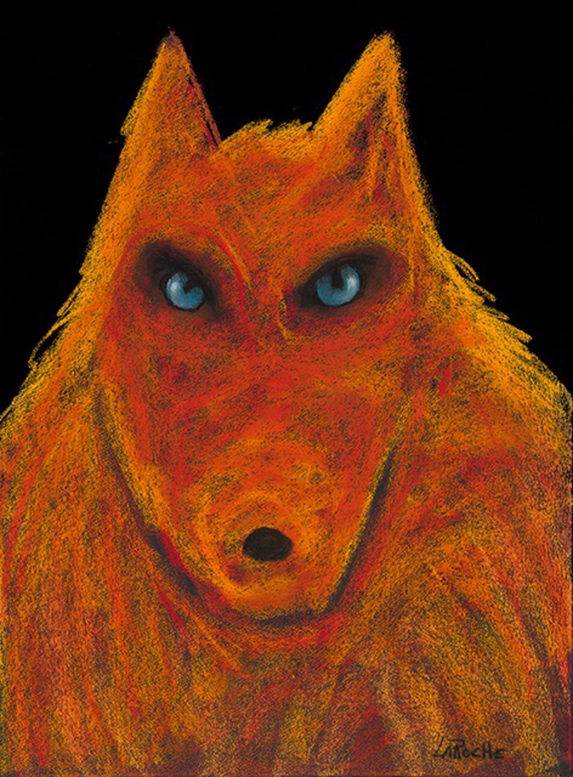 Orange Wolf by Carole LaRoche