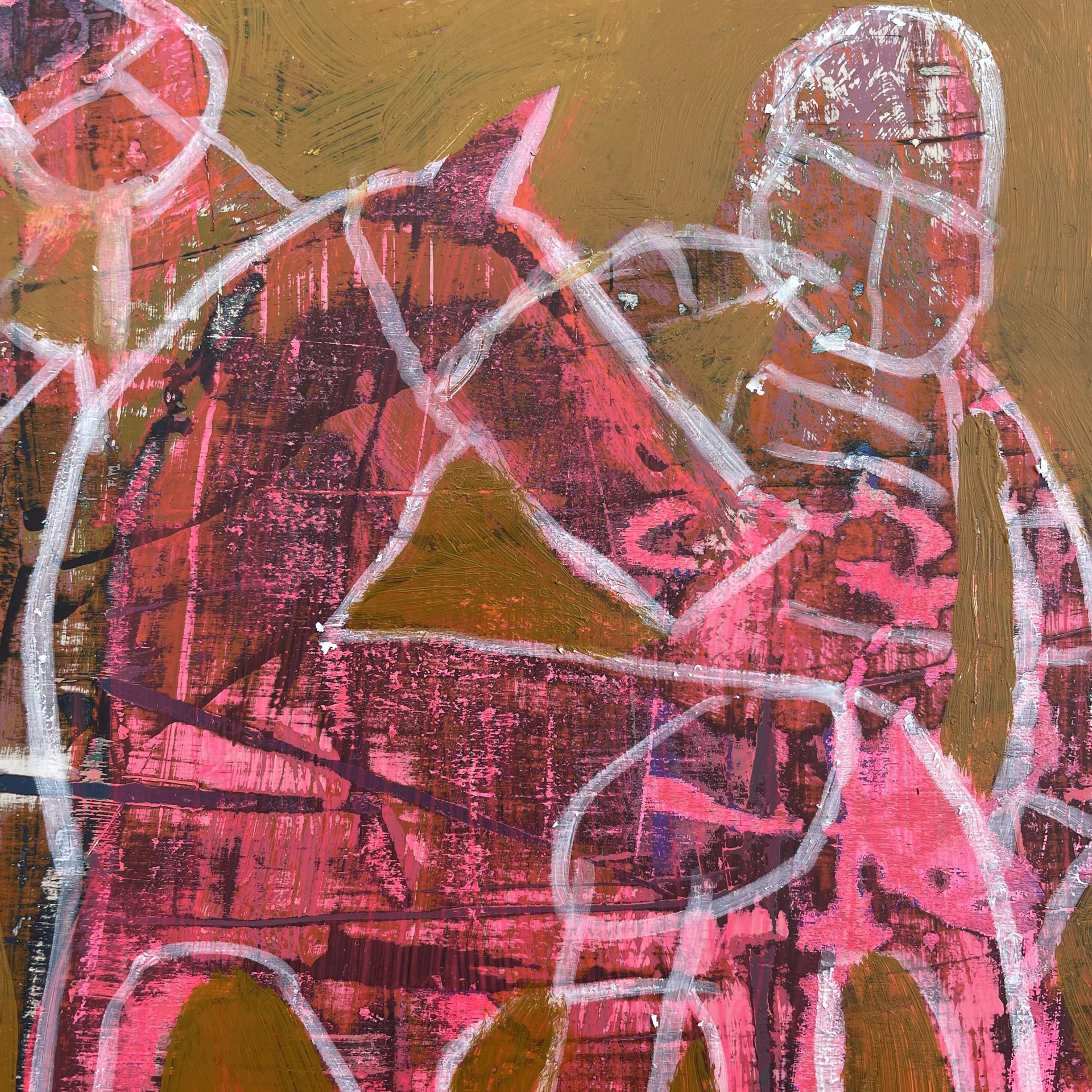 Pink Horses and Riders by Rachael Van Dyke