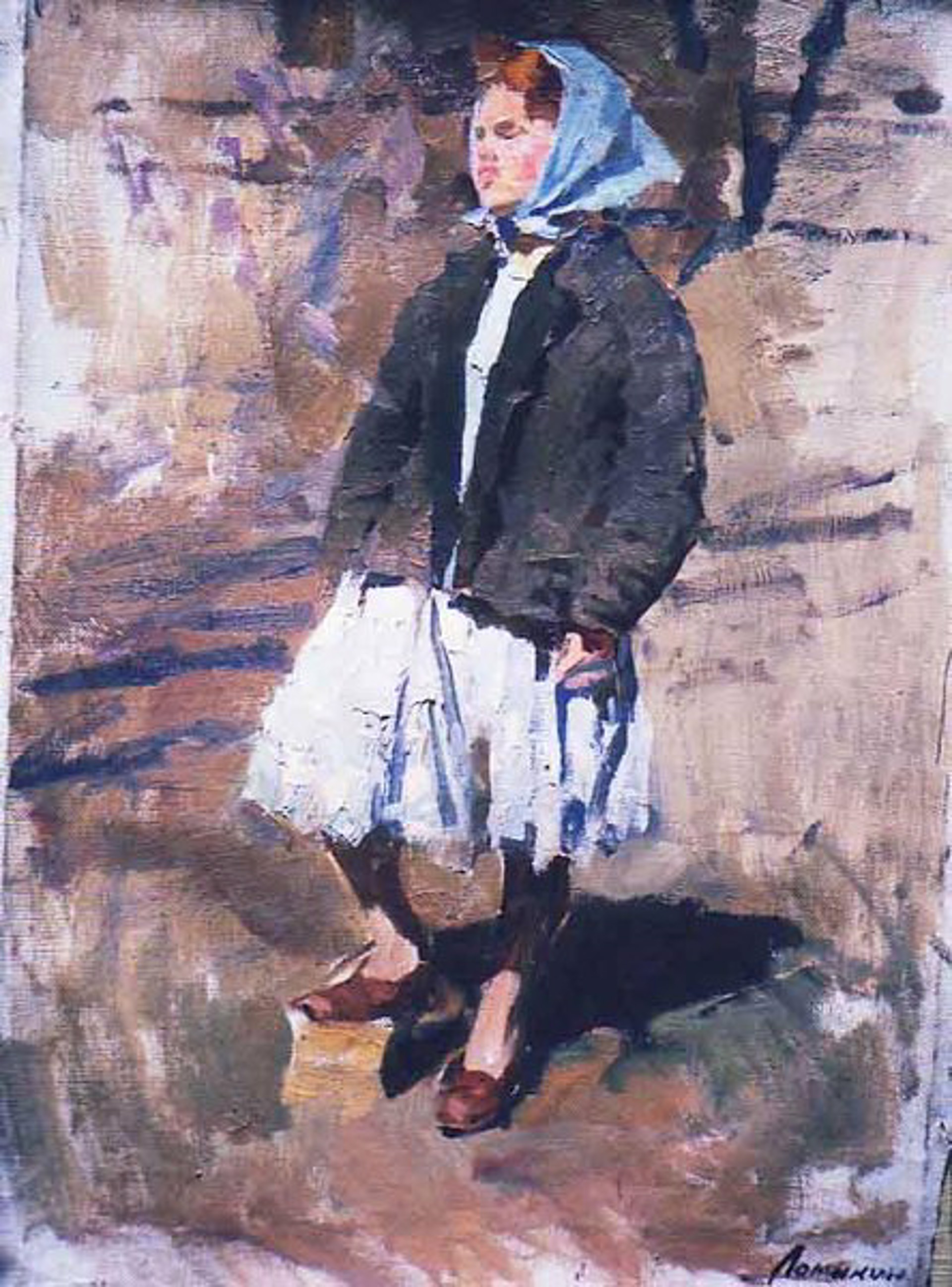 Girl in Blue by Konstantin Lomykin