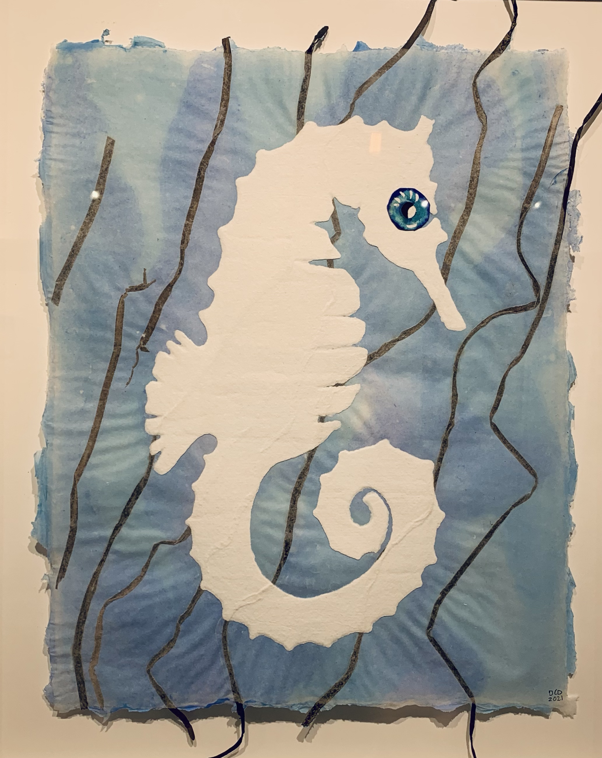 Blue Seahorse by Jennifer Clifford Danner