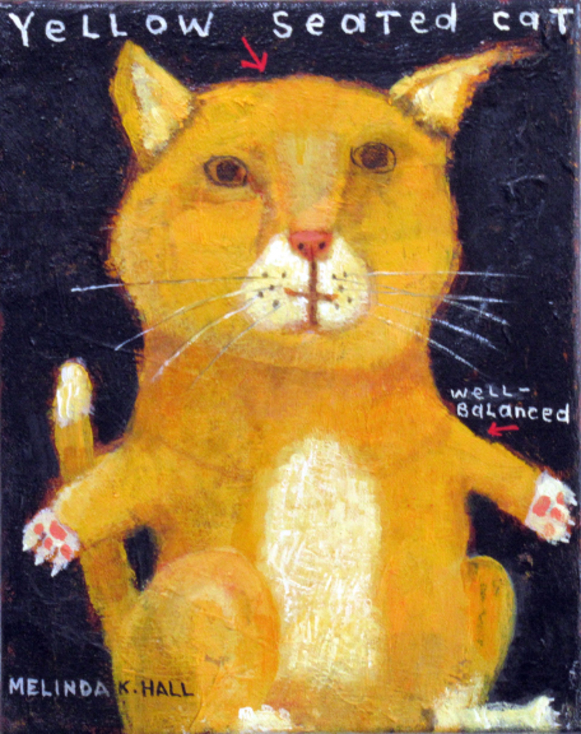 Yellow Seated Cat by Melinda K. Hall