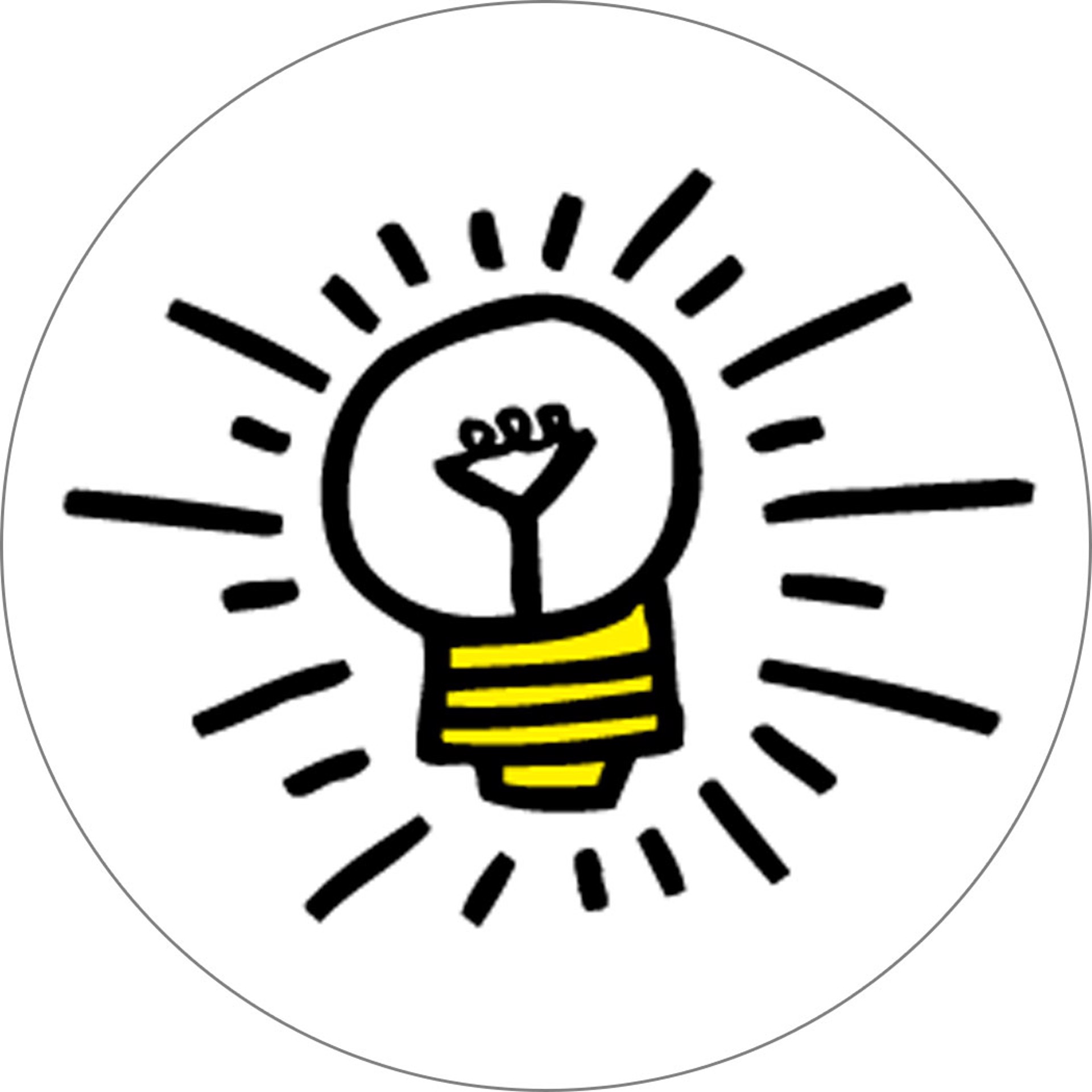Keith Haring Lightbulb 1 Inch Pin by Keith Haring