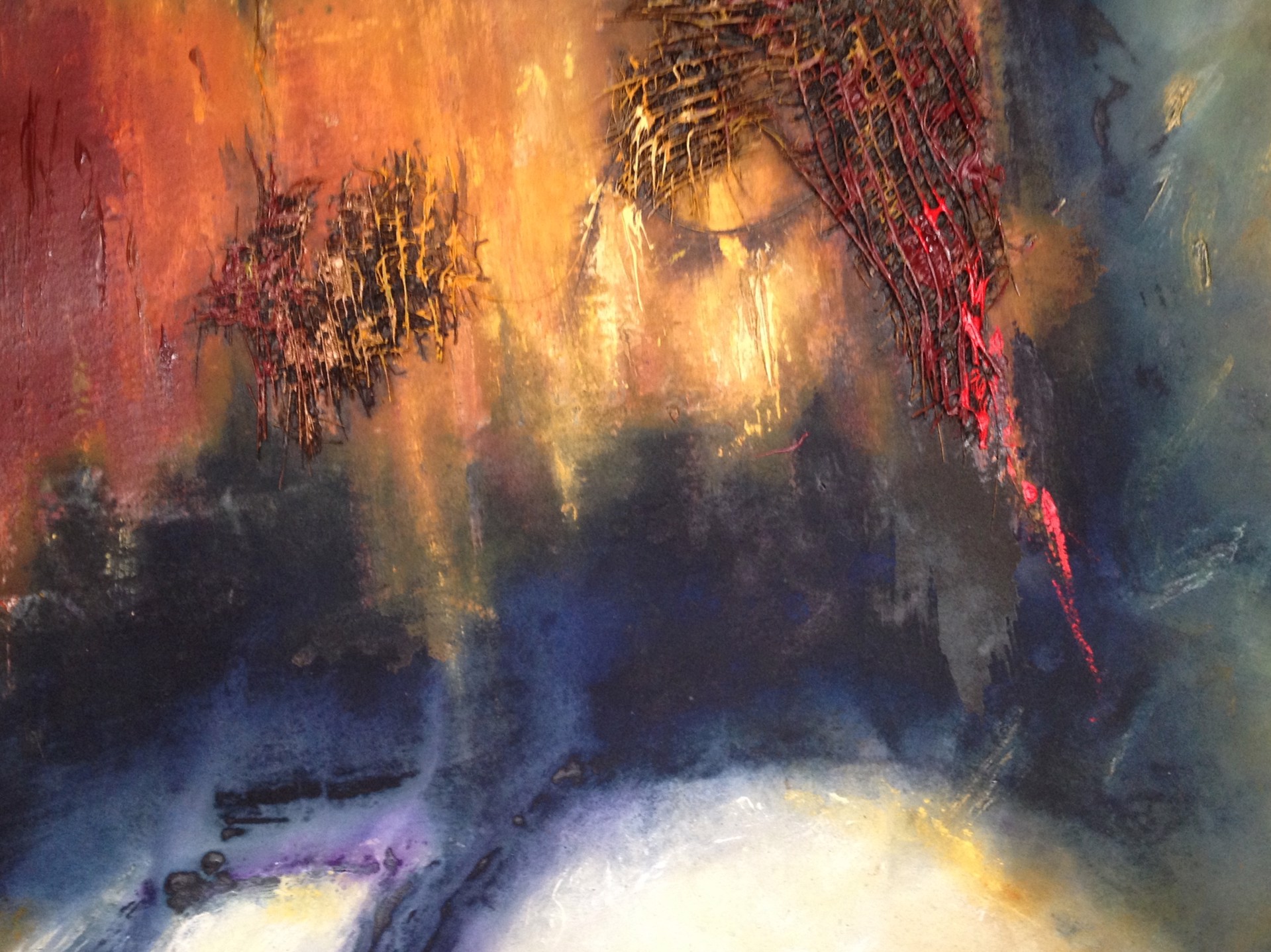 Fireside I by Celia Reigle