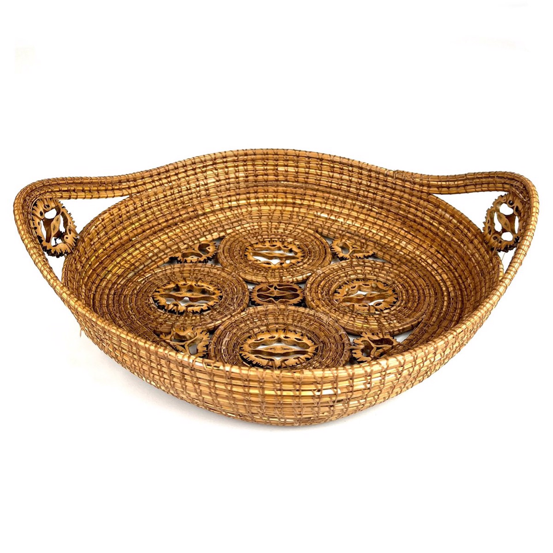 Oval Basket with Side Handles by Jacqueline Green