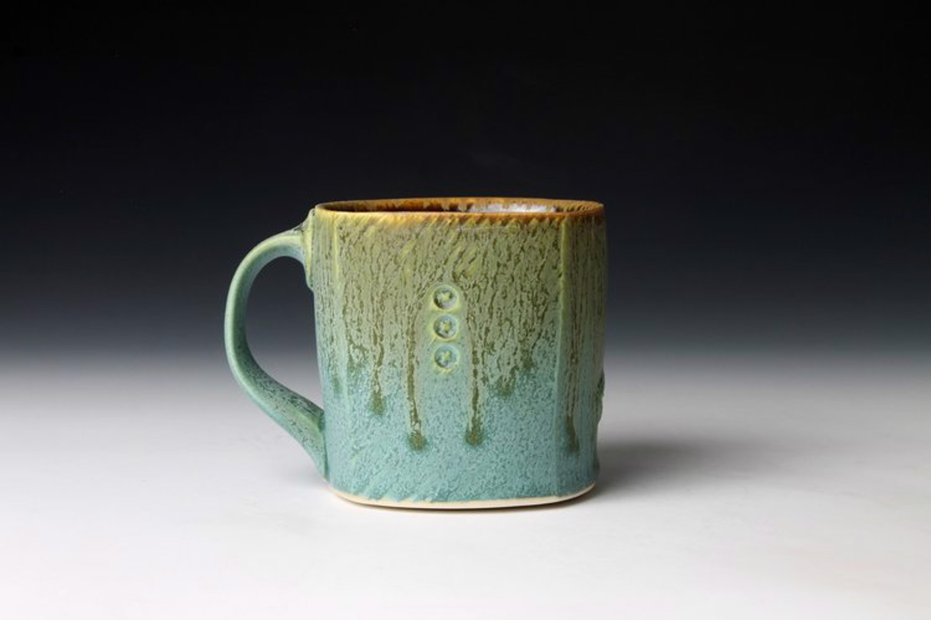 Square Turquoise Mug by Nick DeVries