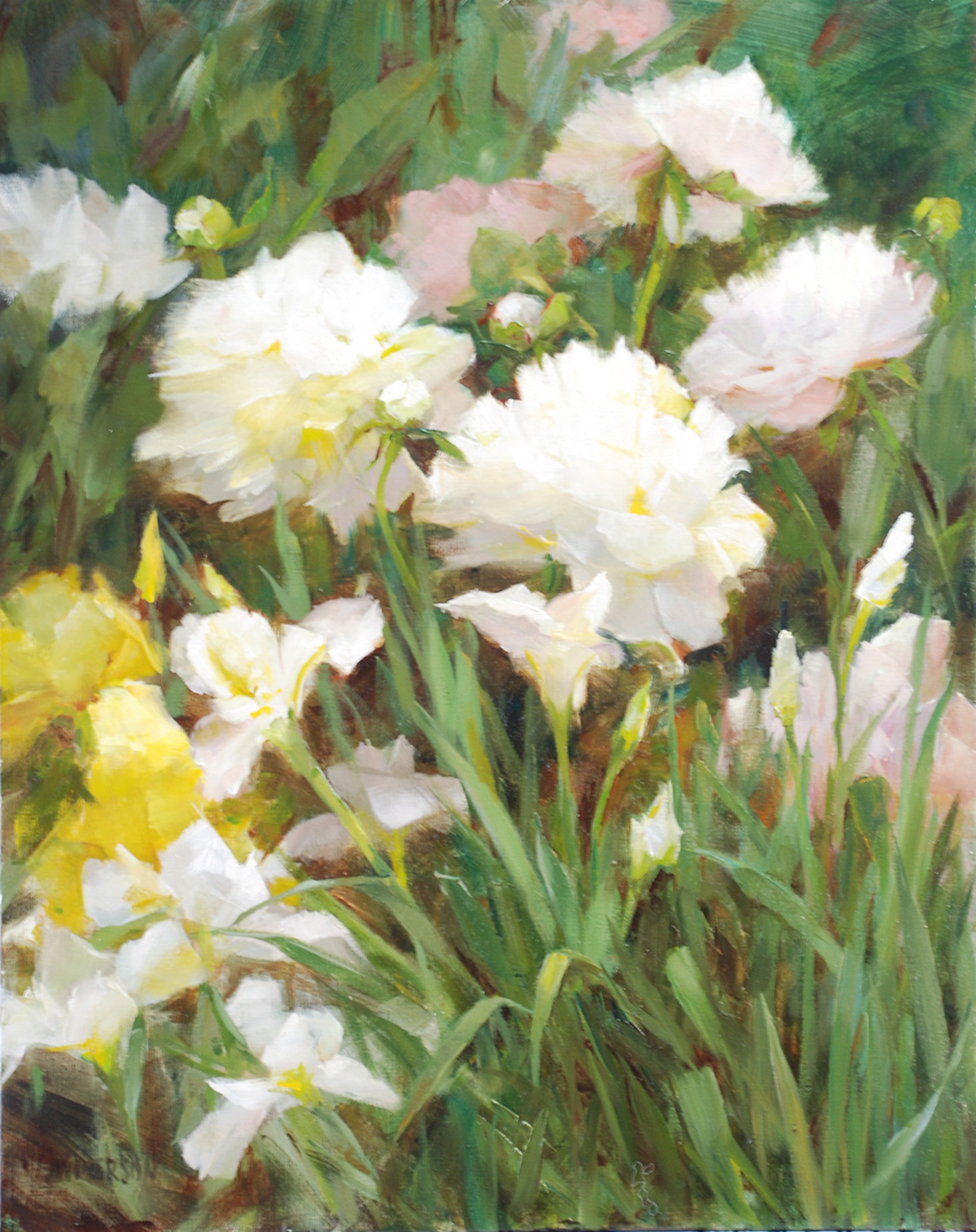 Peonies and Iris by Kathy Anderson