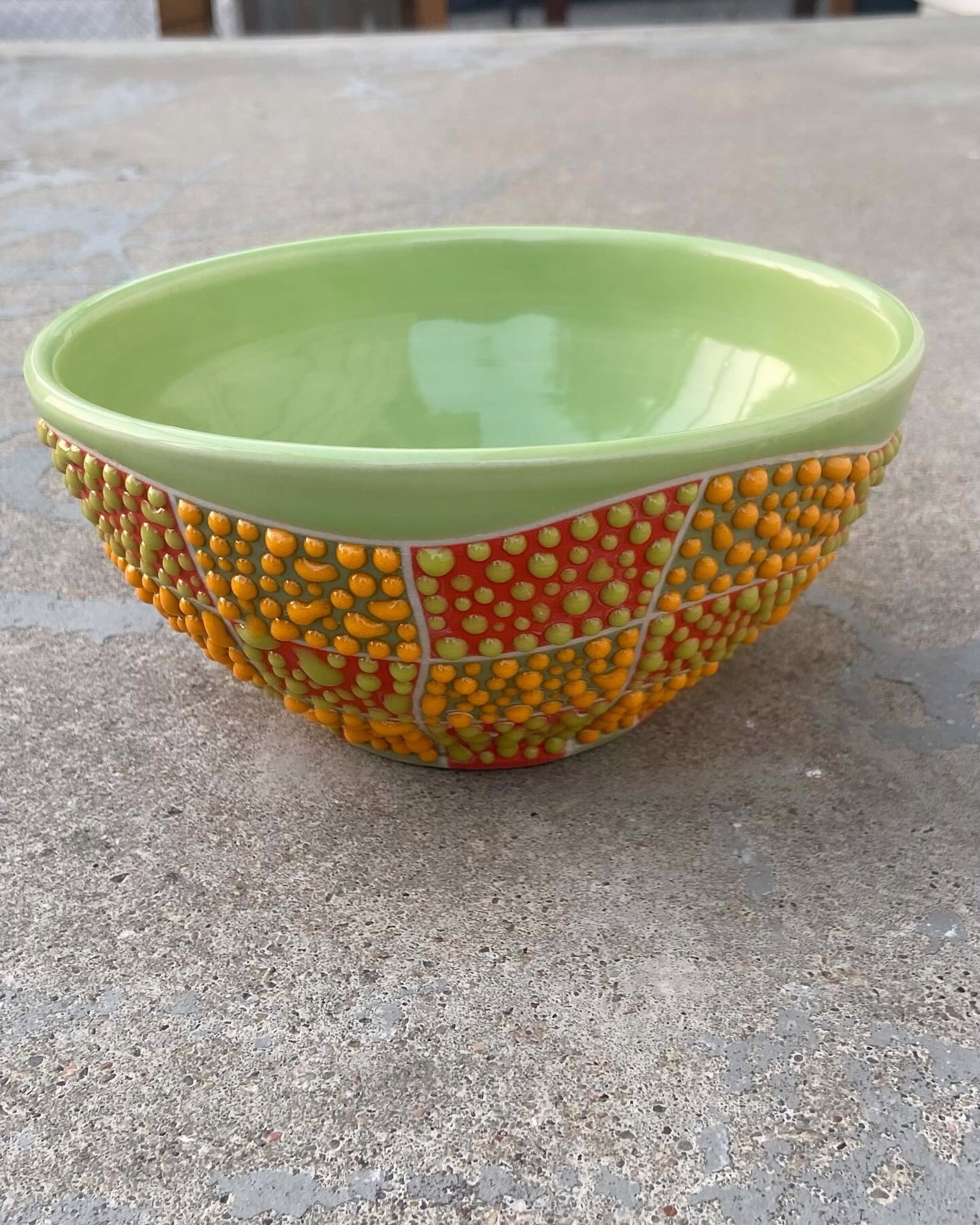 Checkered Gloopy Bowl 01 by Cassie Sullivan