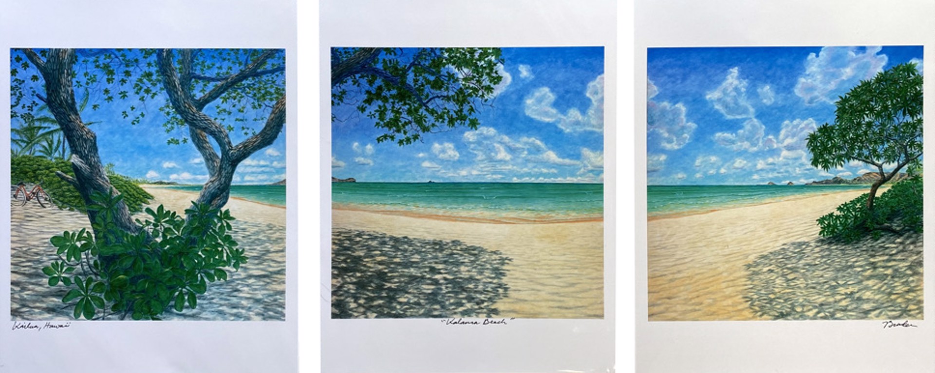 Kalama Beach (Triptych) by Bill Braden