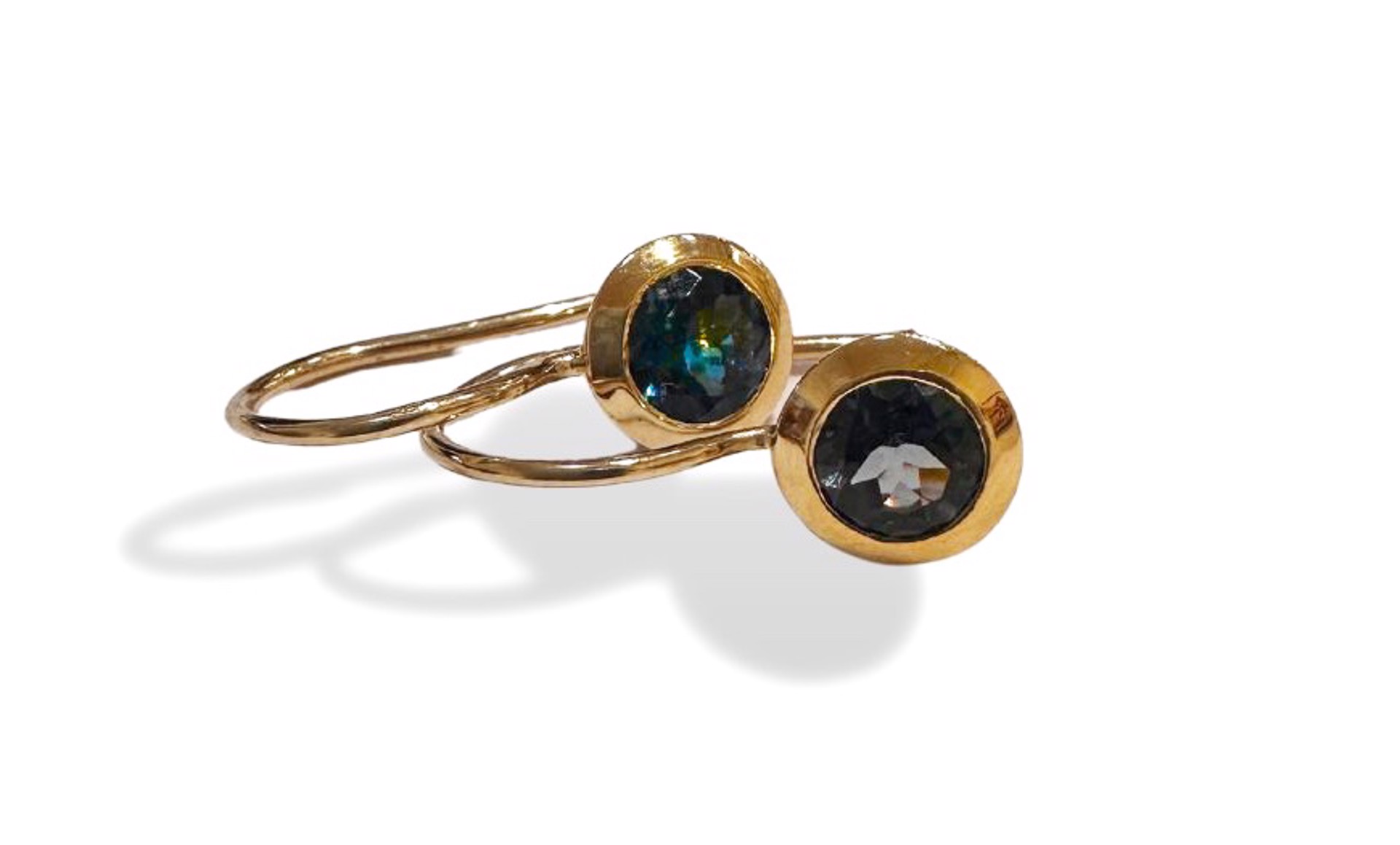 Earrings - London Blue Topaz set in 14K Gold by Joryel Vera