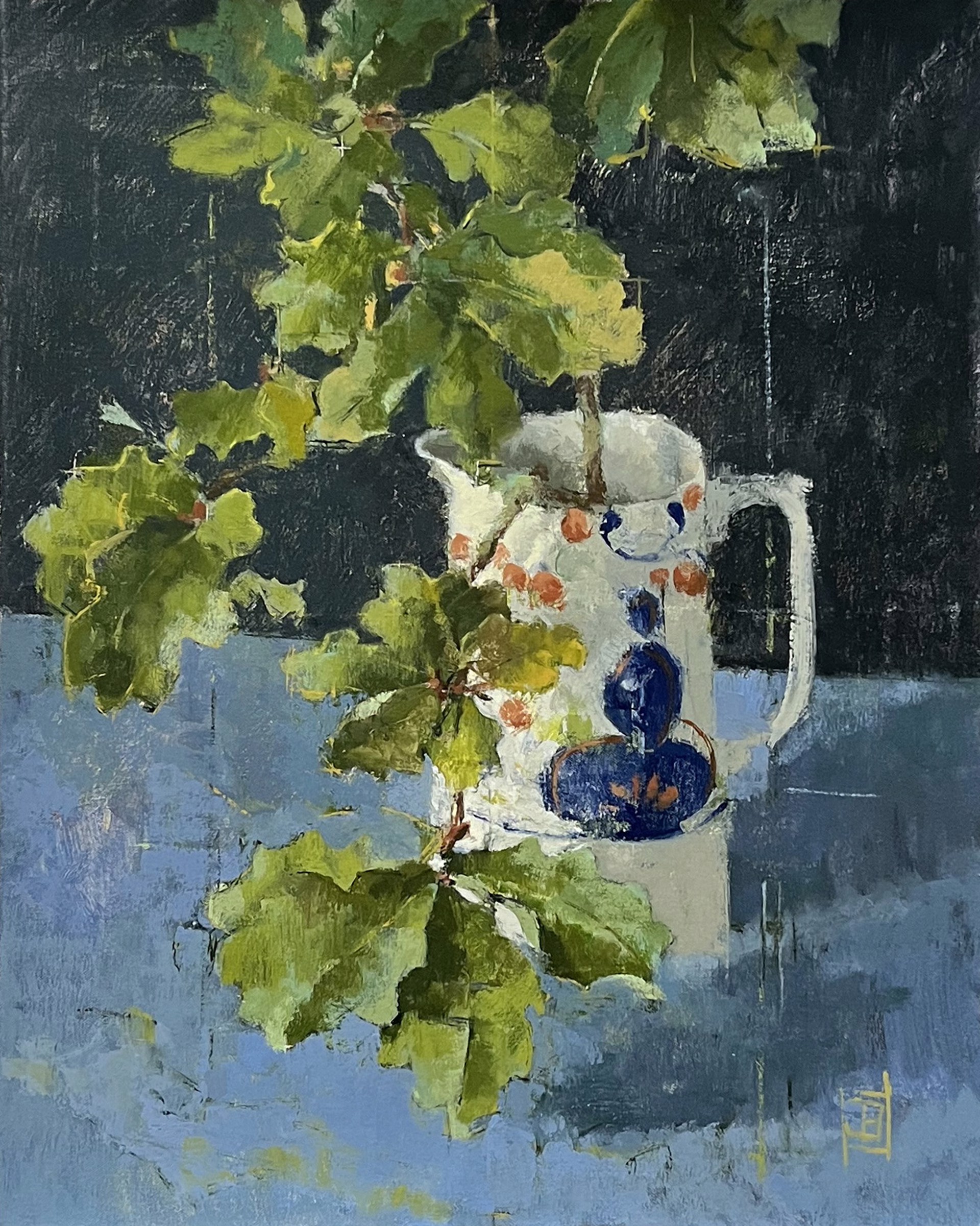 Gaudy Jug with Oak Leaves by Jill Barthorpe