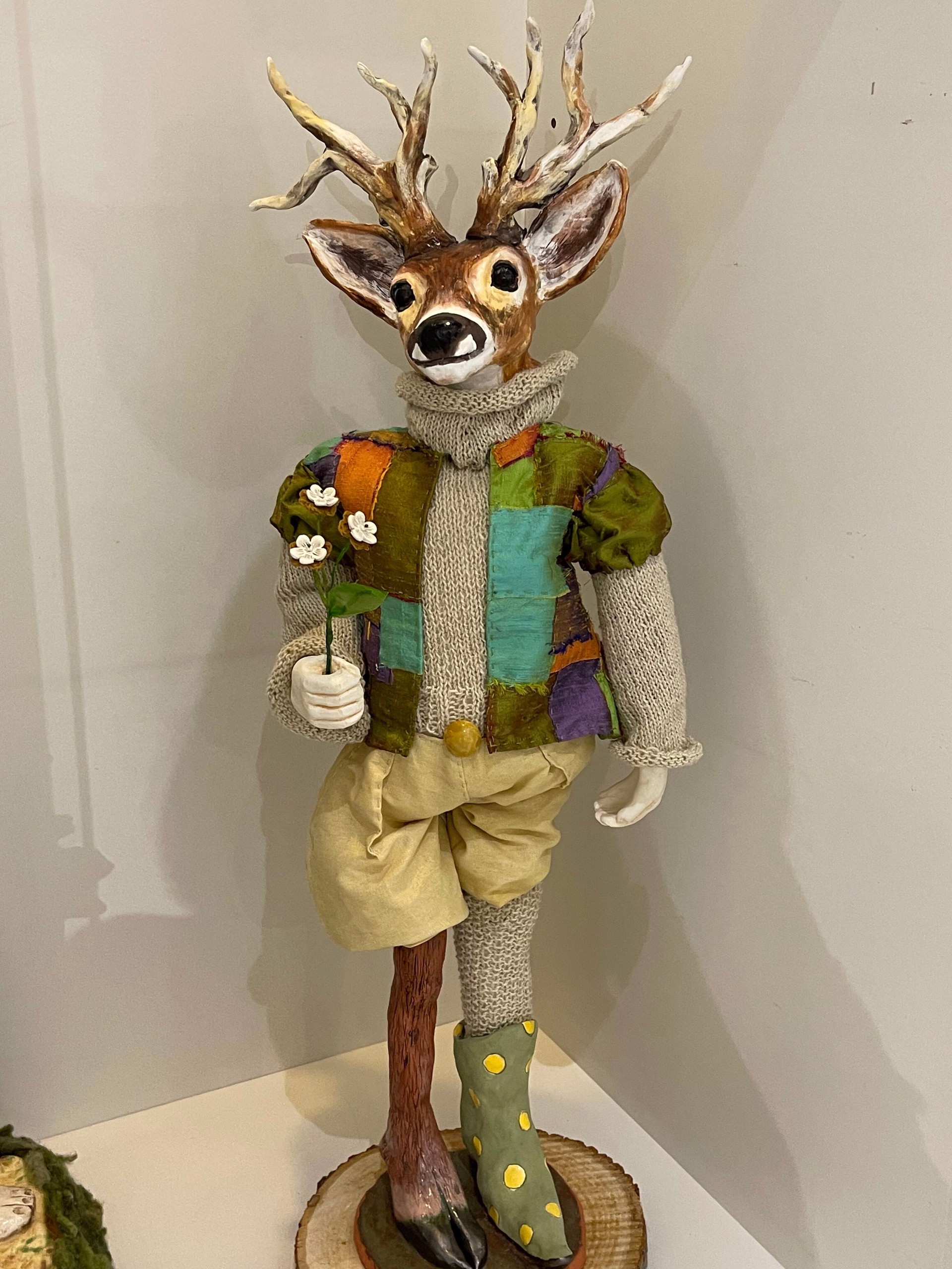 Untitled (Standing Buck in Multicolor Coat) by Eva Maier