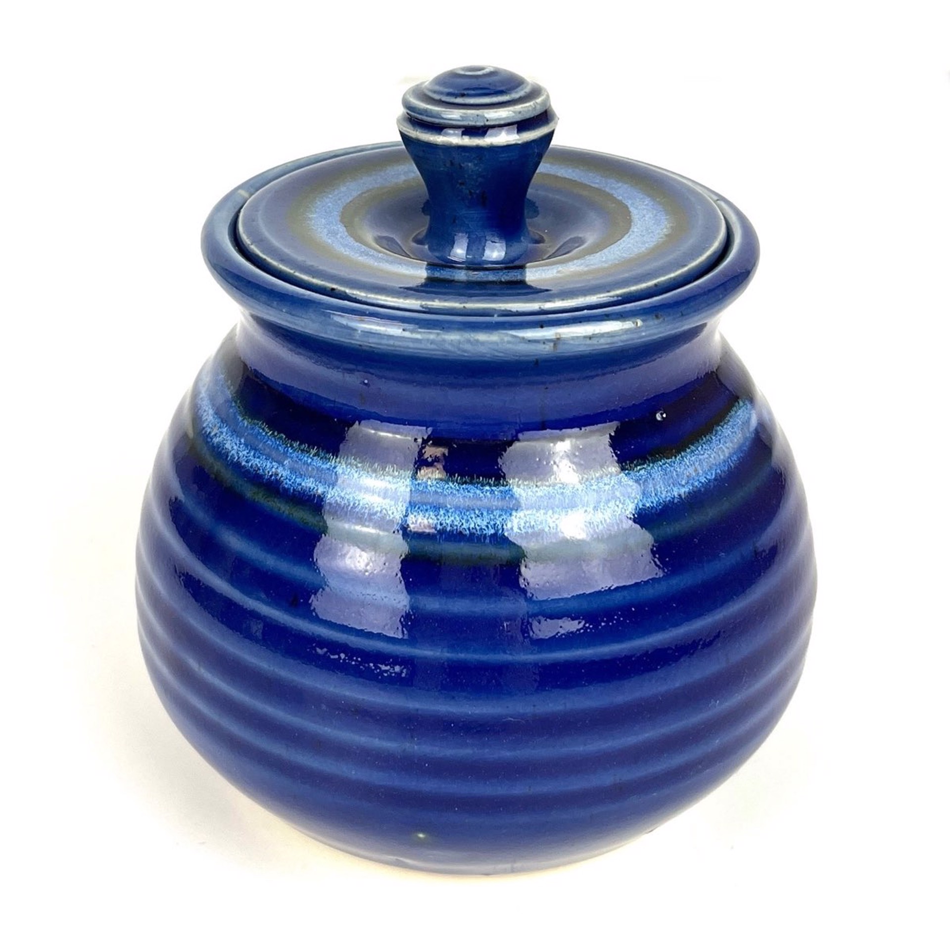 Stained Lidded Container by Mary Lynn Portera