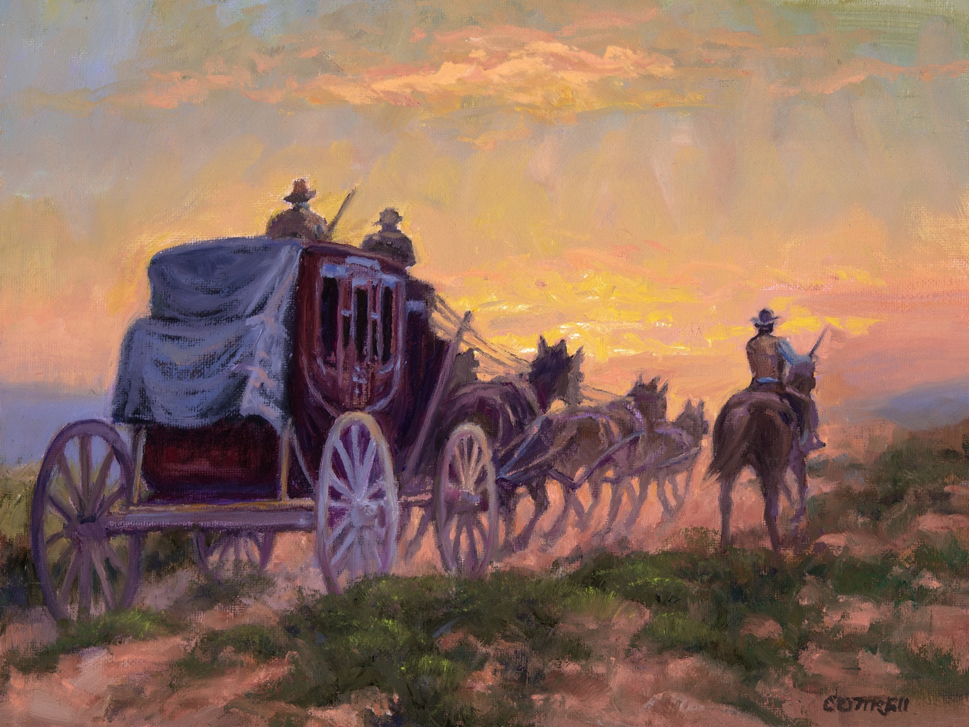 Sunset Stage to Tombstone by Sheila Cottrell