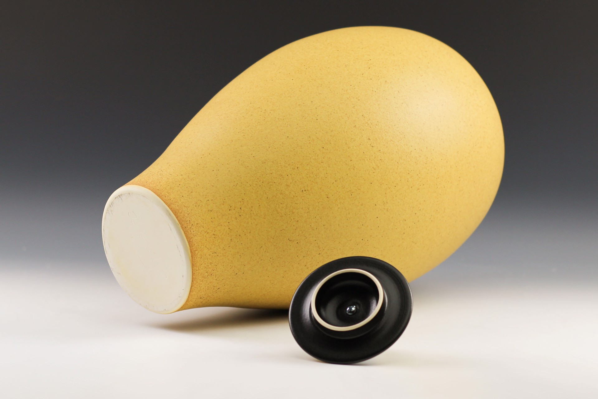 Large Speckled Yellow Jar by Paul Jeselskis
