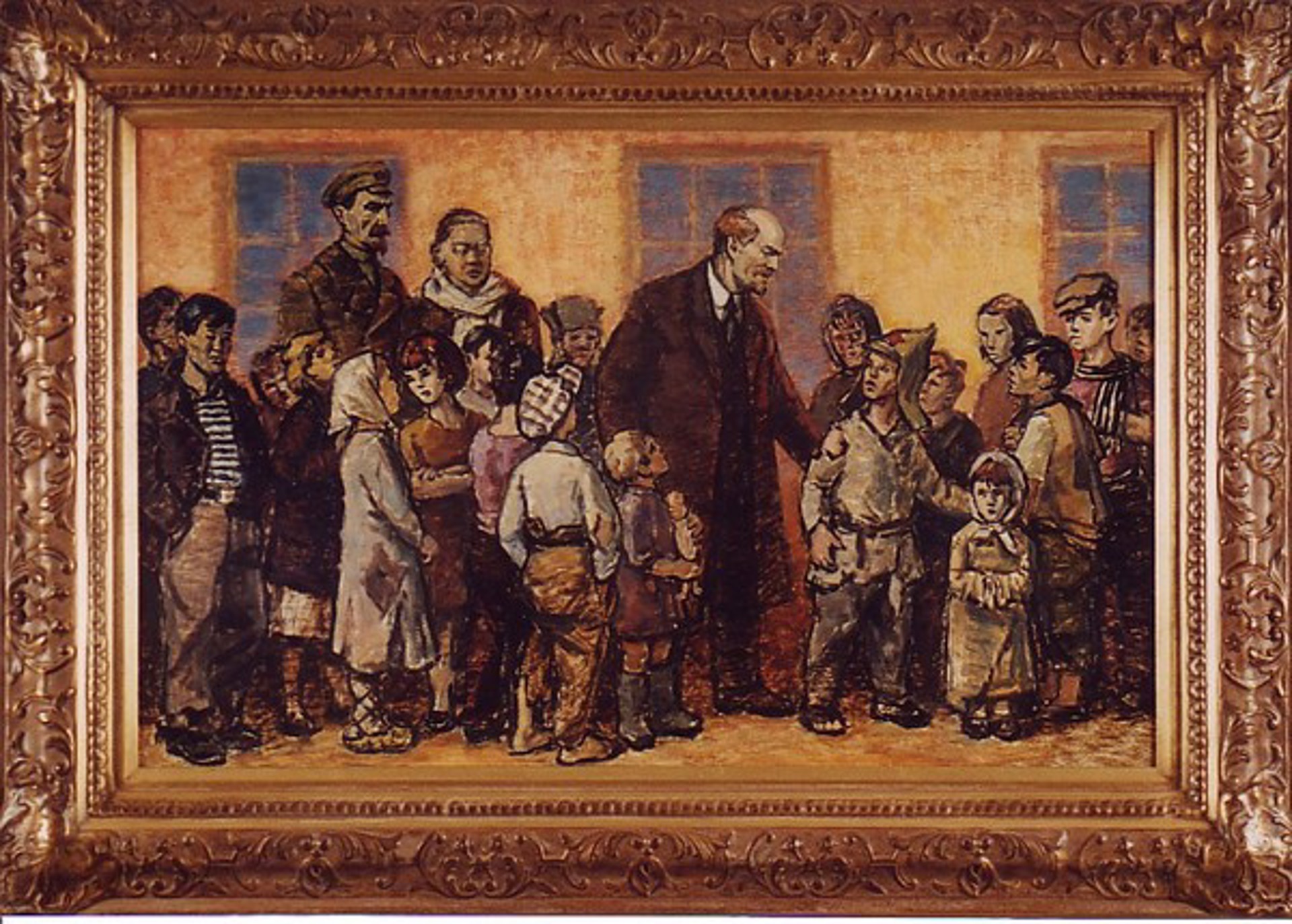 Lenin with Homeless Children by Konstantin Mikhailov