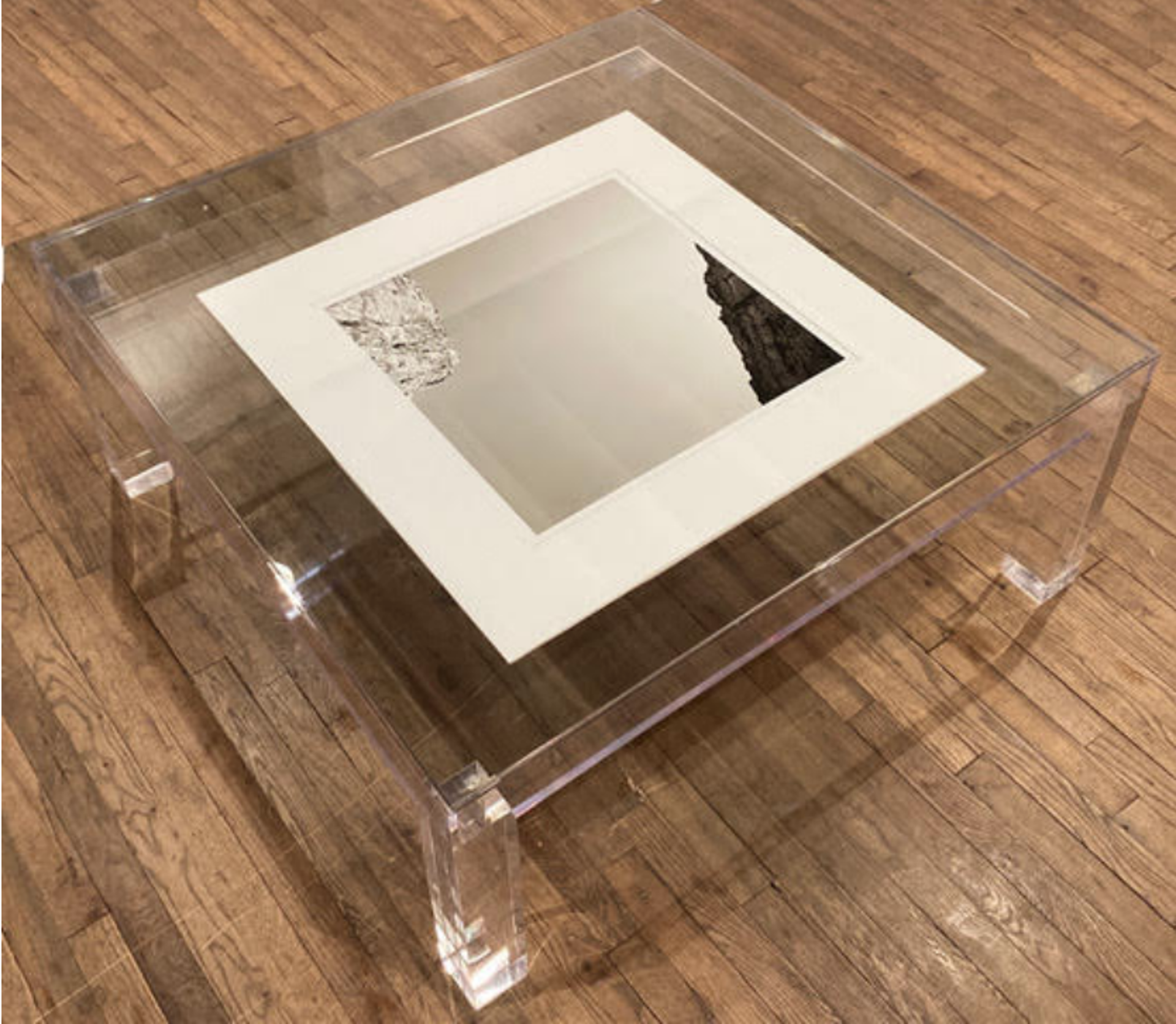 Custom Acrylic and Glass Coffee Table
