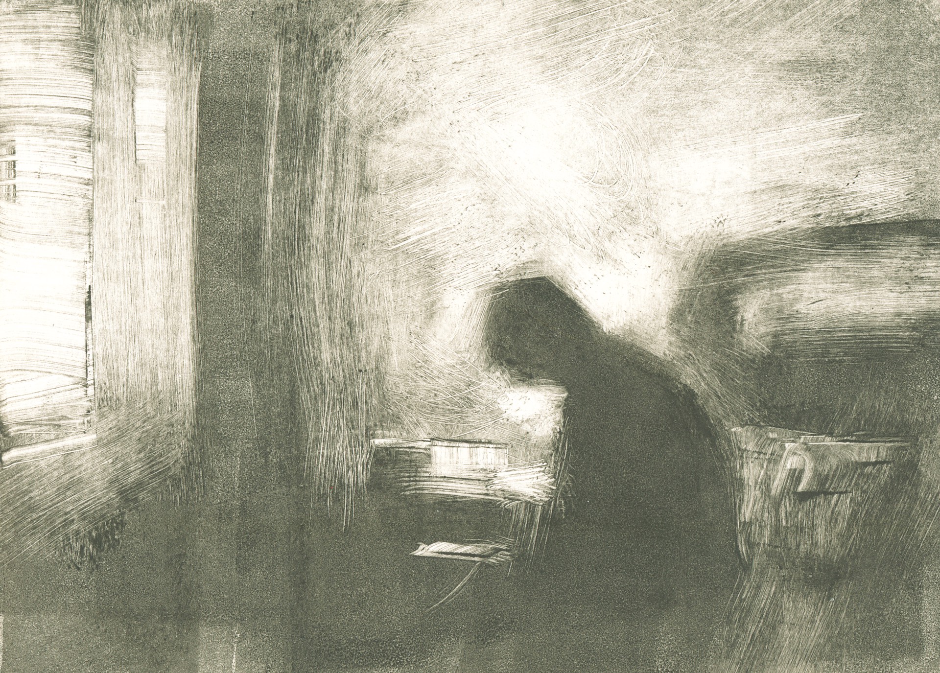 Figure in a Dark Room II by Steve Dininno