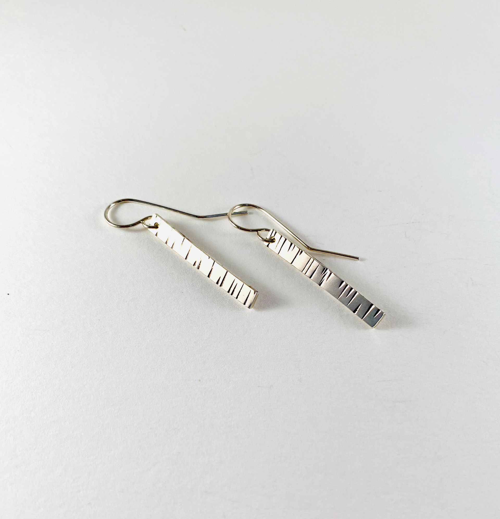 Silver Birch Earrings, thin #12 by Shelby Lee - jewelry