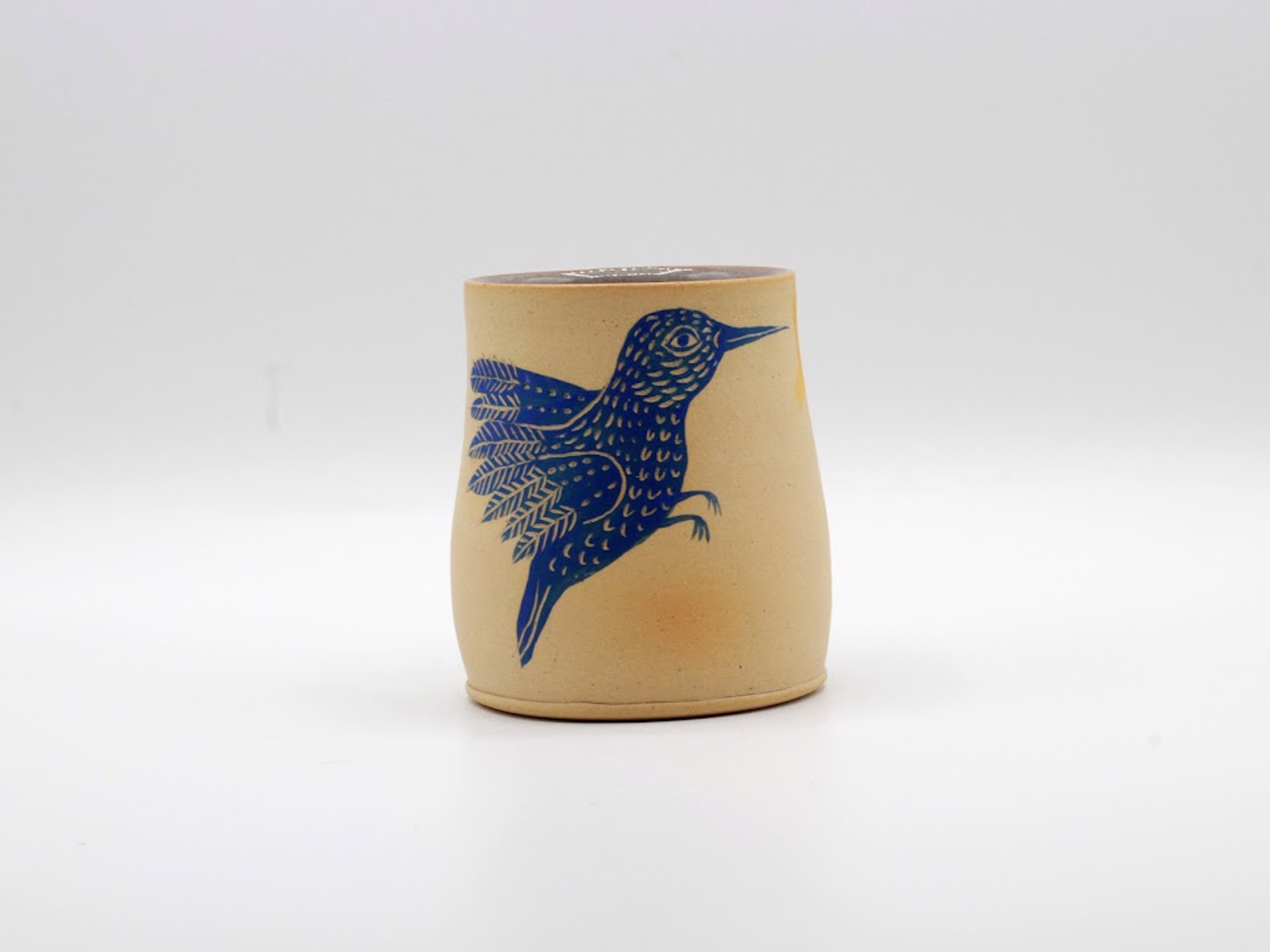 Blue Hummingbird and Flower Mug by Christine Sutton