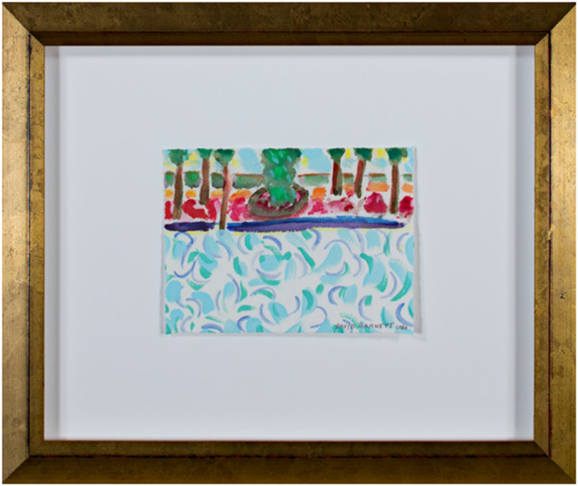 Famous Artist Series: Homage to David Hockney - Tri-color Water by David Barnett